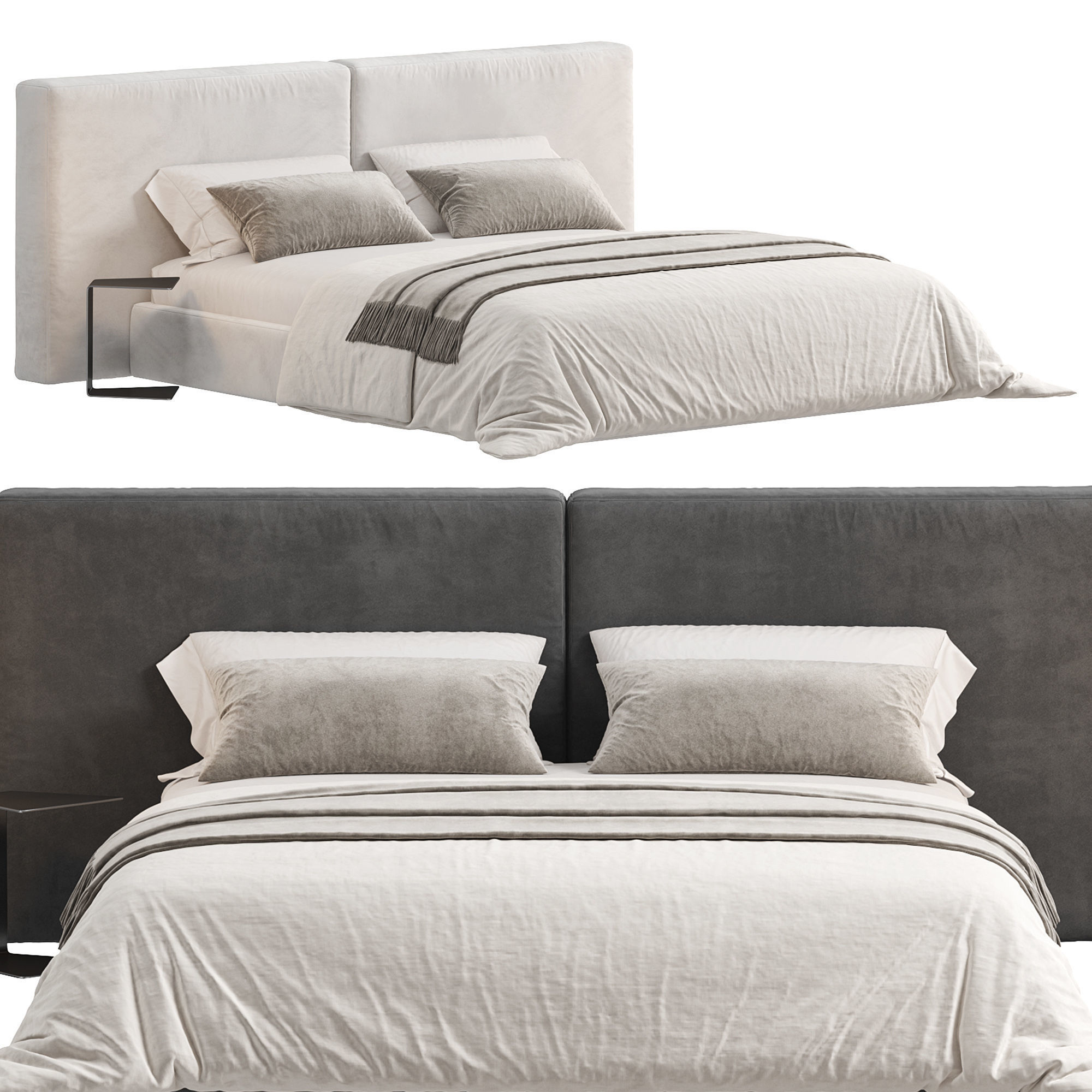 Bed Colection 1 - 4 Items 3D model 3D model 3D model 3D model_6