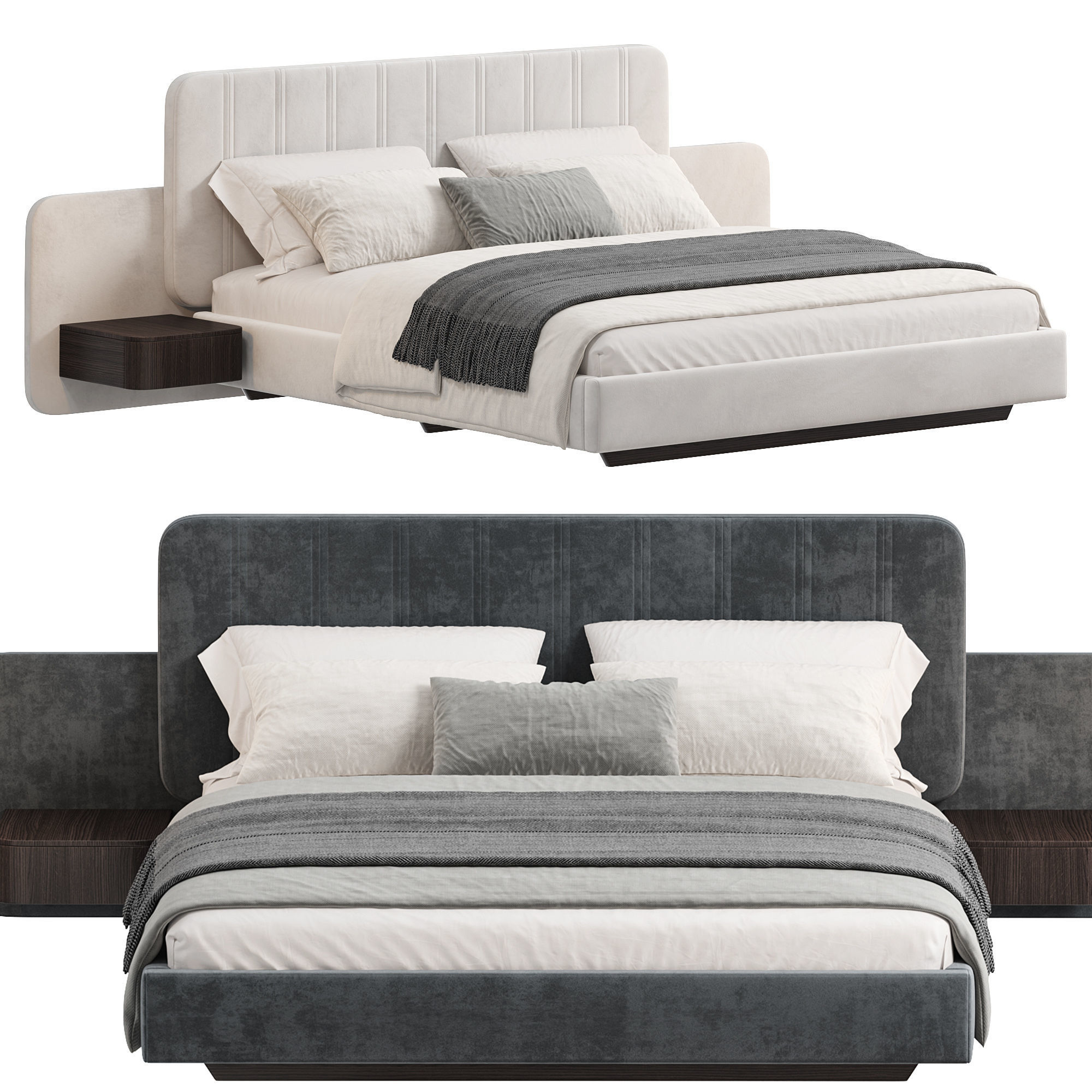 Bed Colection 1 - 4 Items 3D model 3D model 3D model 3D model_5
