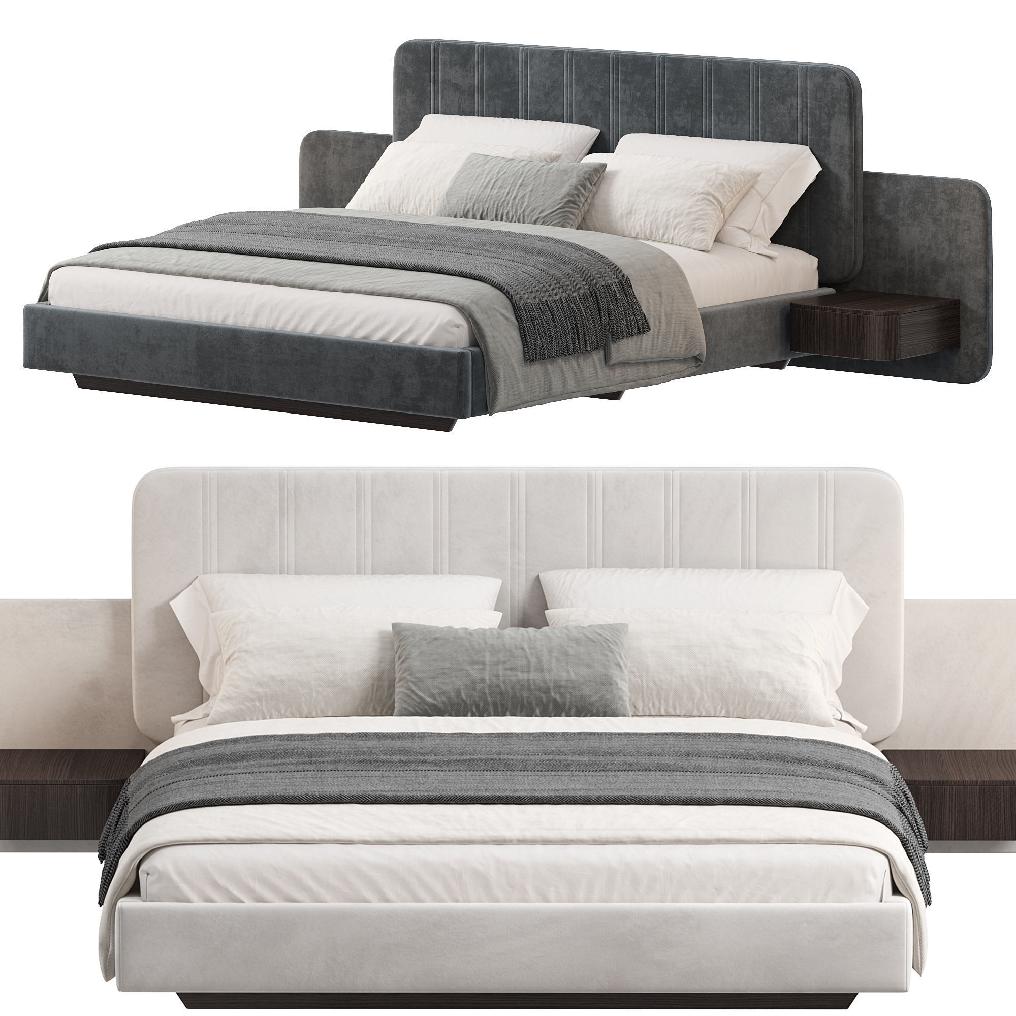 Bed Colection 1 - 4 Items 3D model 3D model 3D model 3D model_12