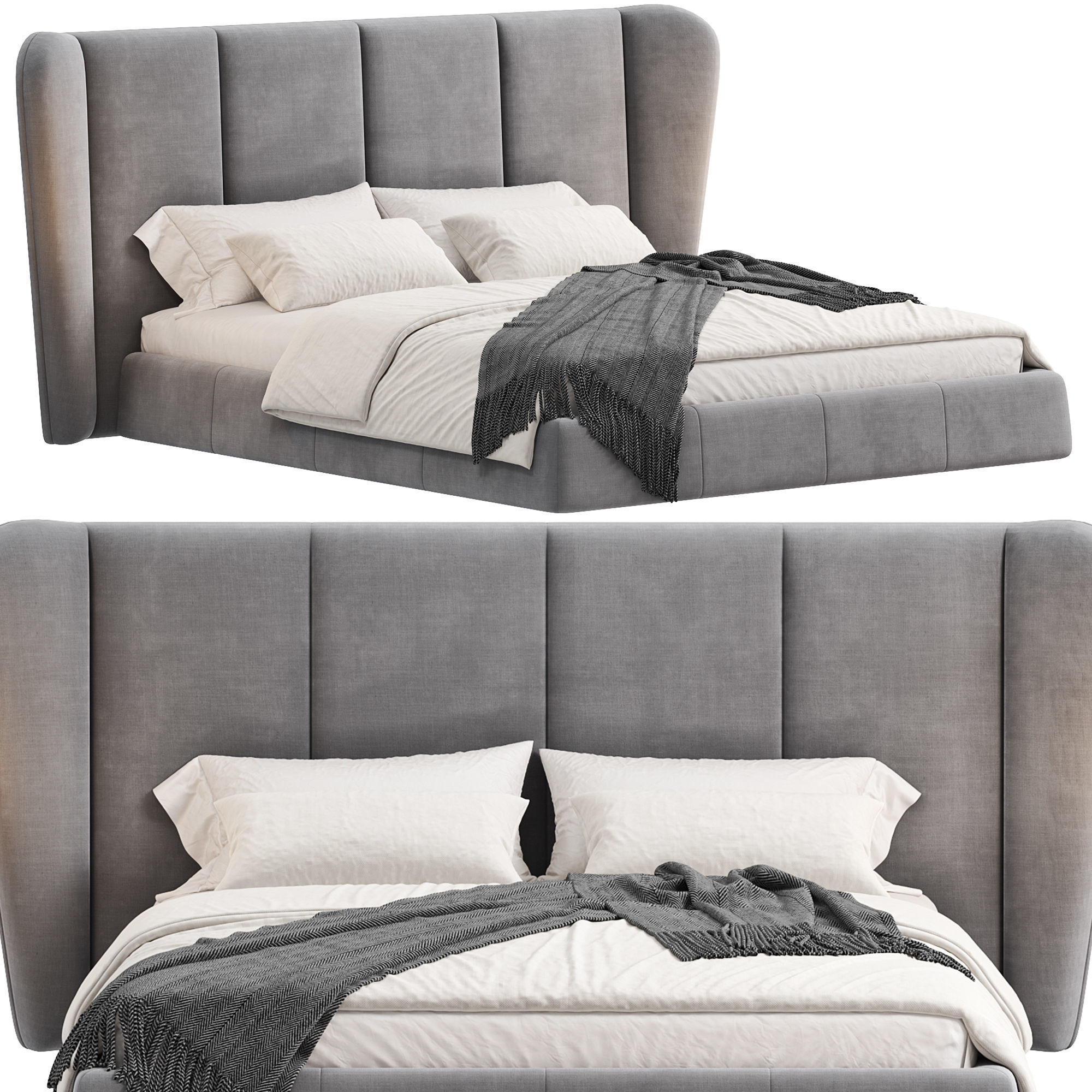 Bed Colection 1 - 4 Items 3D model 3D model 3D model 3D model_9