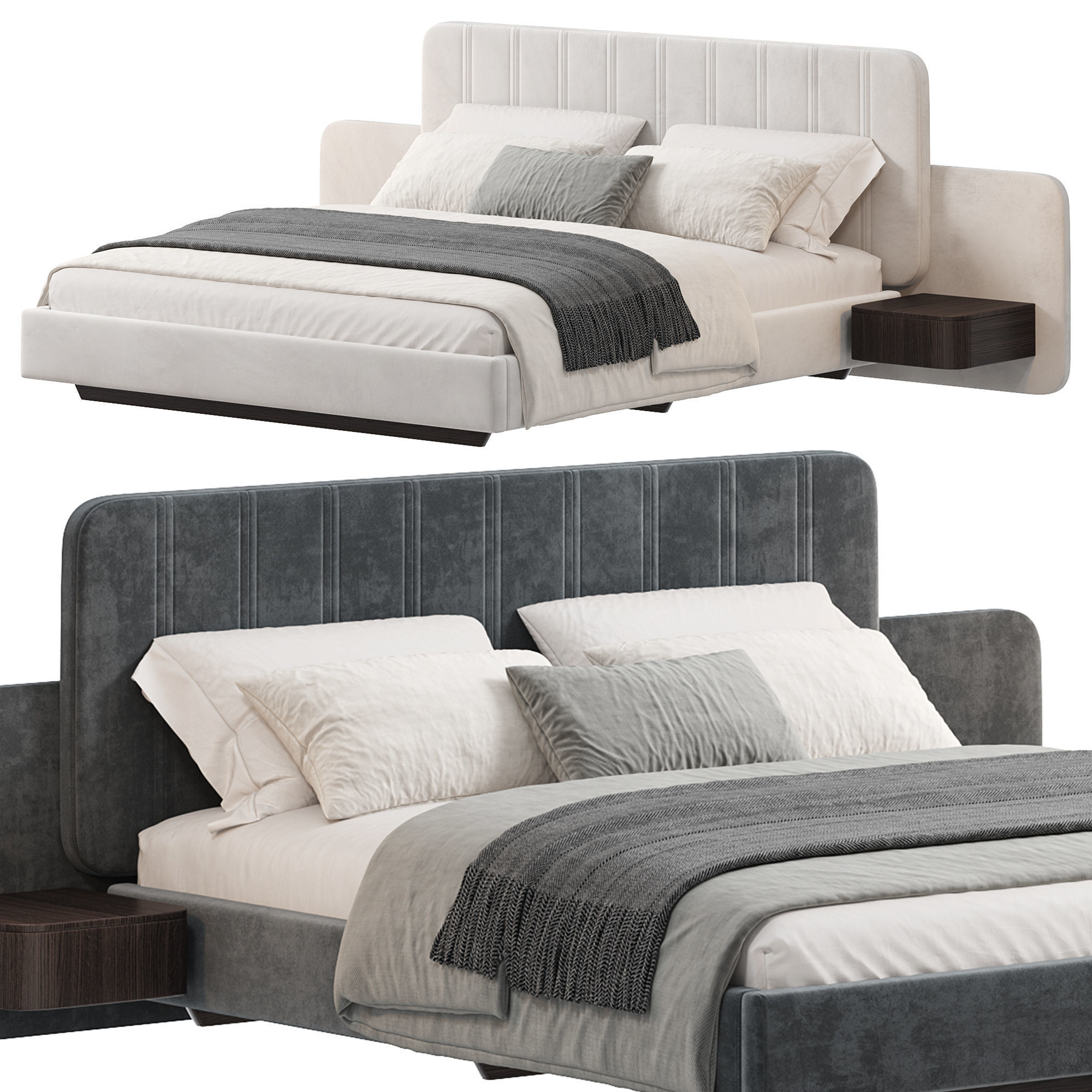 Bed Colection 1 - 4 Items 3D model 3D model 3D model 3D model_10