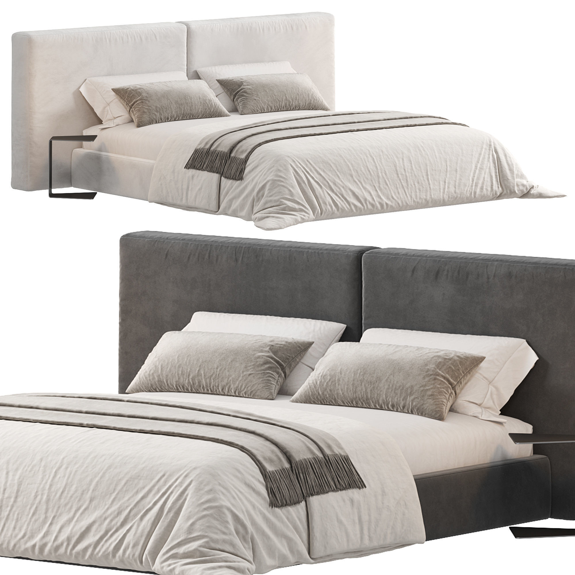 Bed Colection 1 - 4 Items 3D model 3D model 3D model 3D model_14