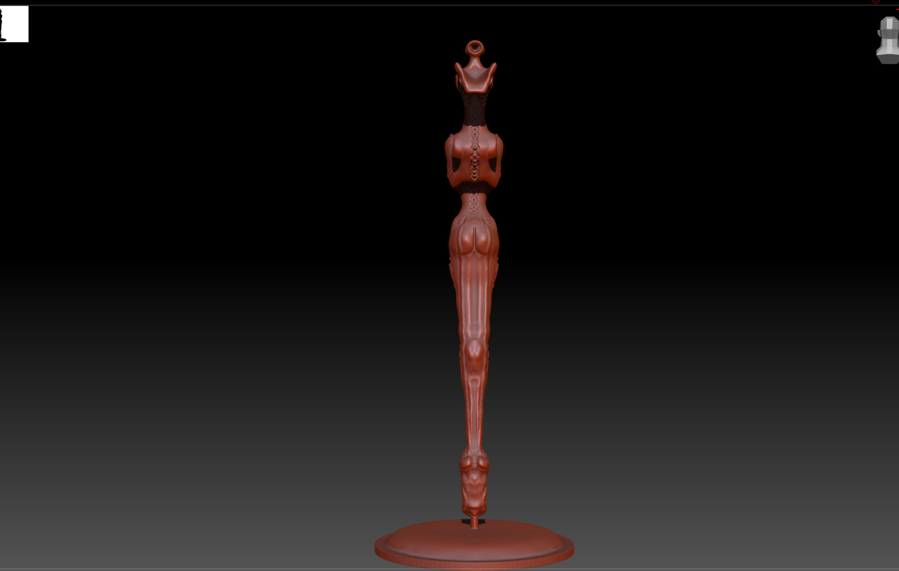 HR Giger Korn mic stand figure 3D print model_5