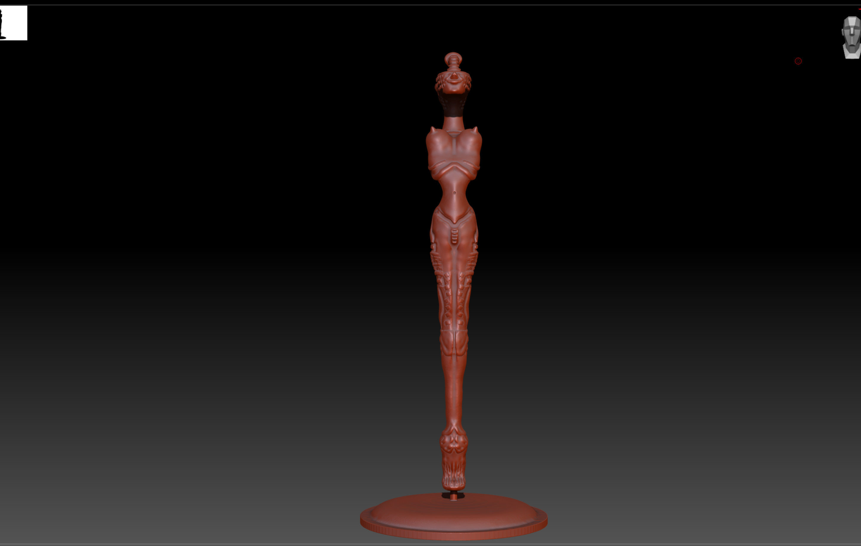 HR Giger Korn mic stand figure 3D print model_1