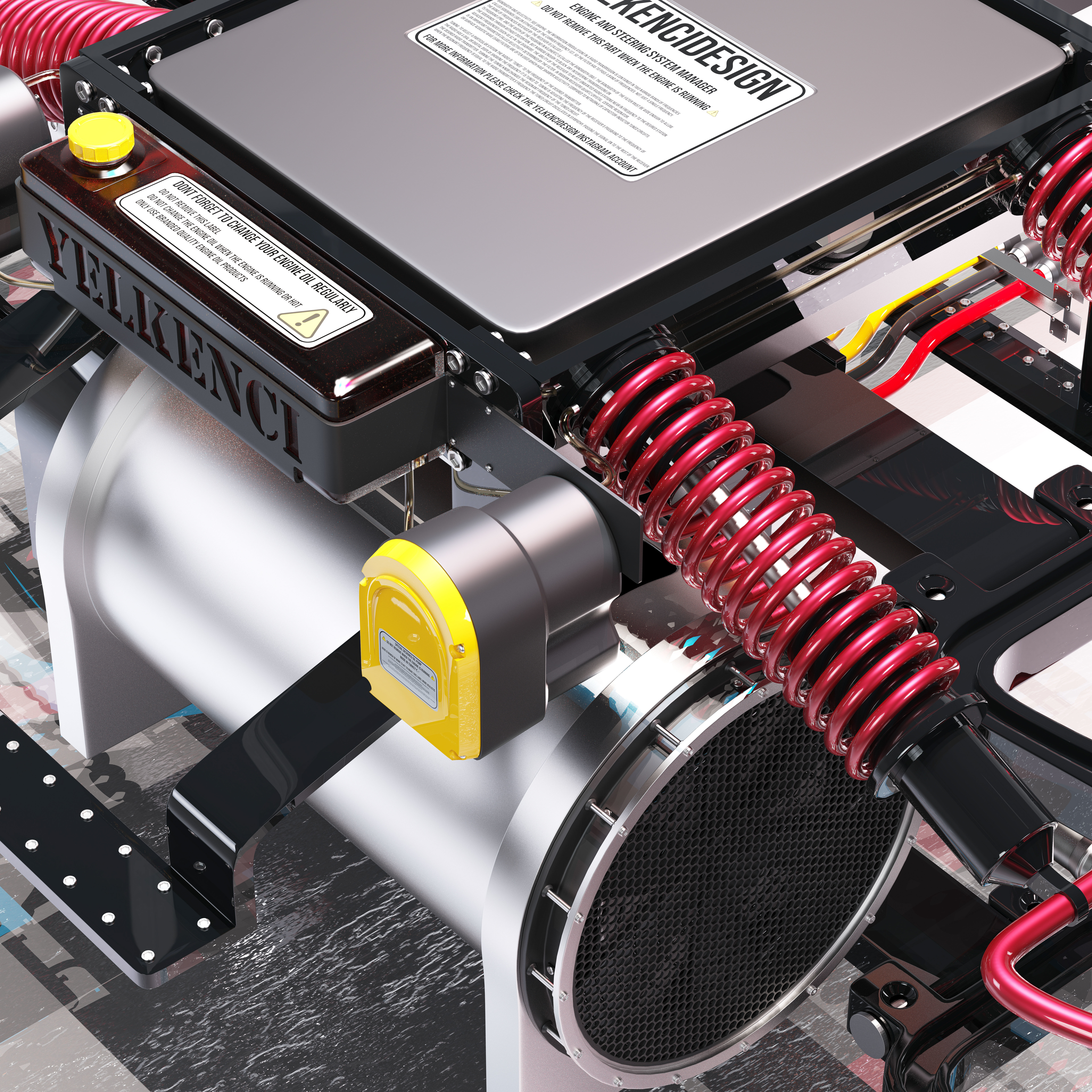 Electric car - ev - electric vehicle  3D model_3