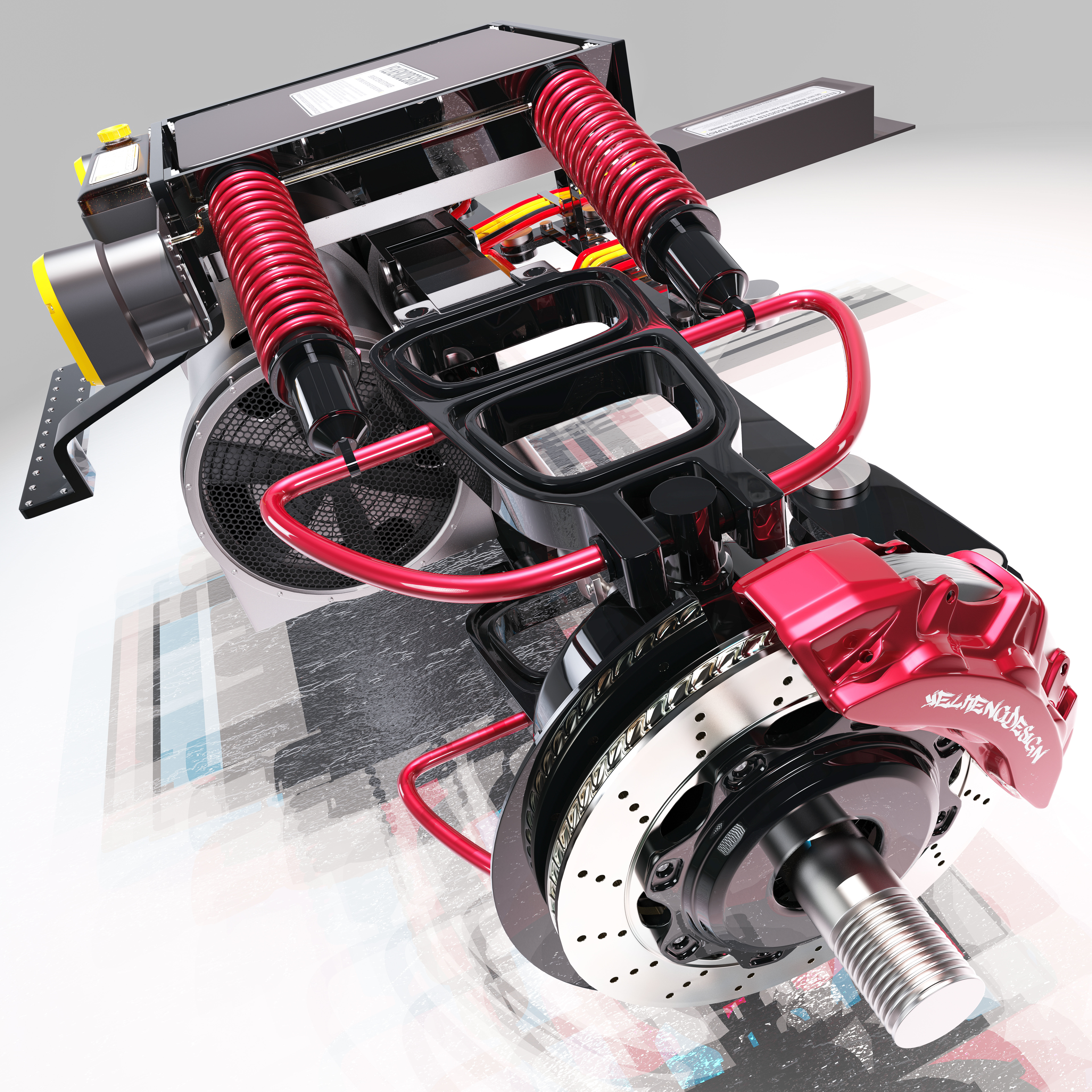 Electric car - ev - electric vehicle  3D model_8