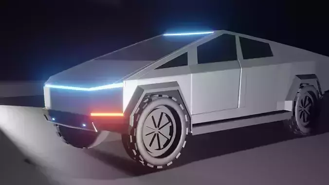 CYBERTRUCK Modle Low-poly 3D model