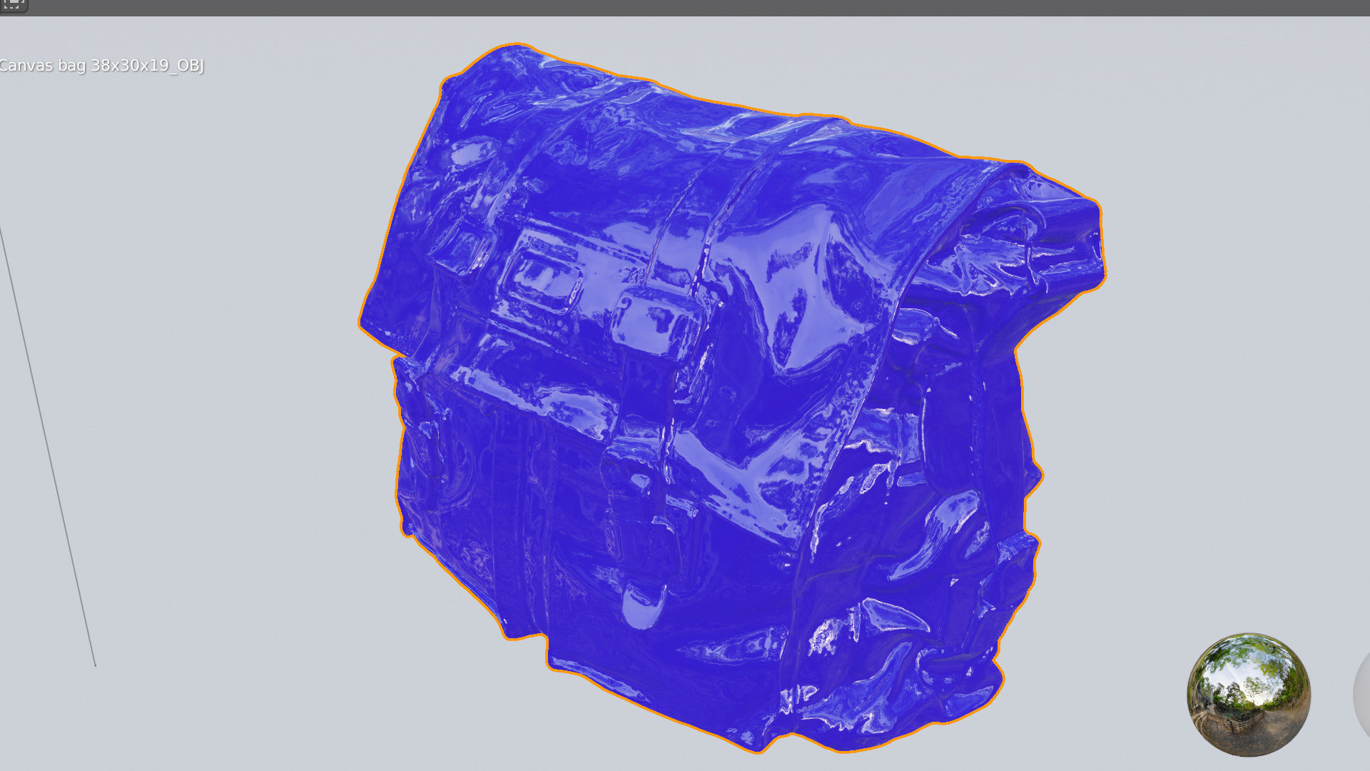 urban military style canvas leather shoulder bag 3D model_5