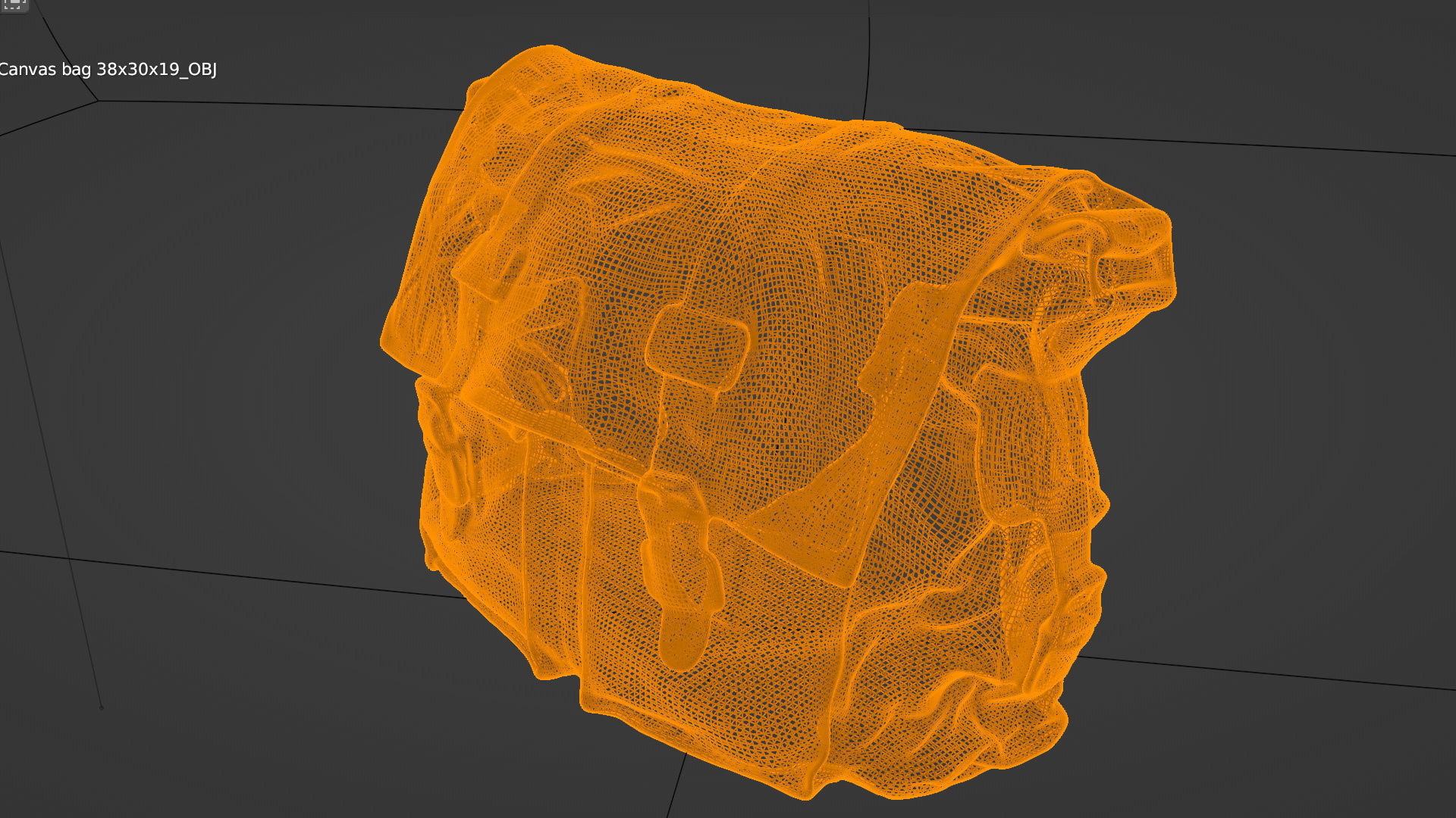 urban military style canvas leather shoulder bag 3D model_6