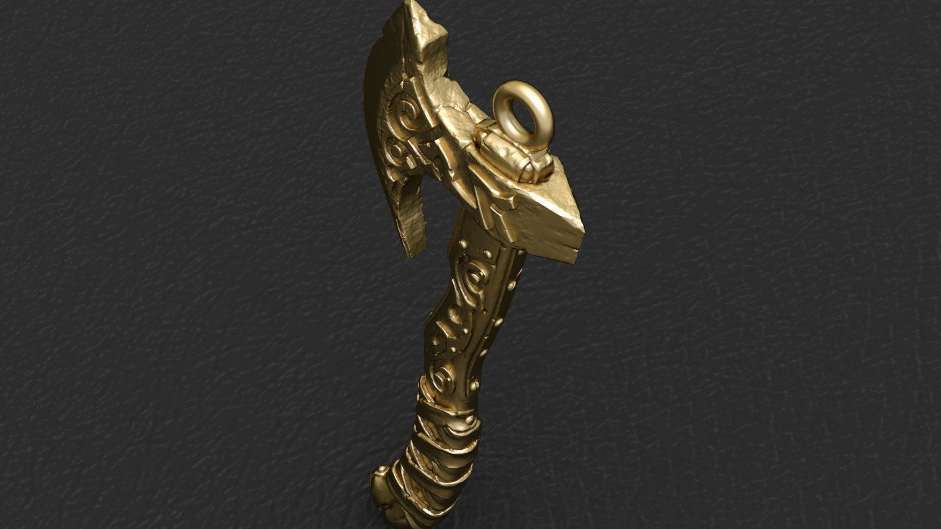 Viking Ax Jewelry 3D print model_3