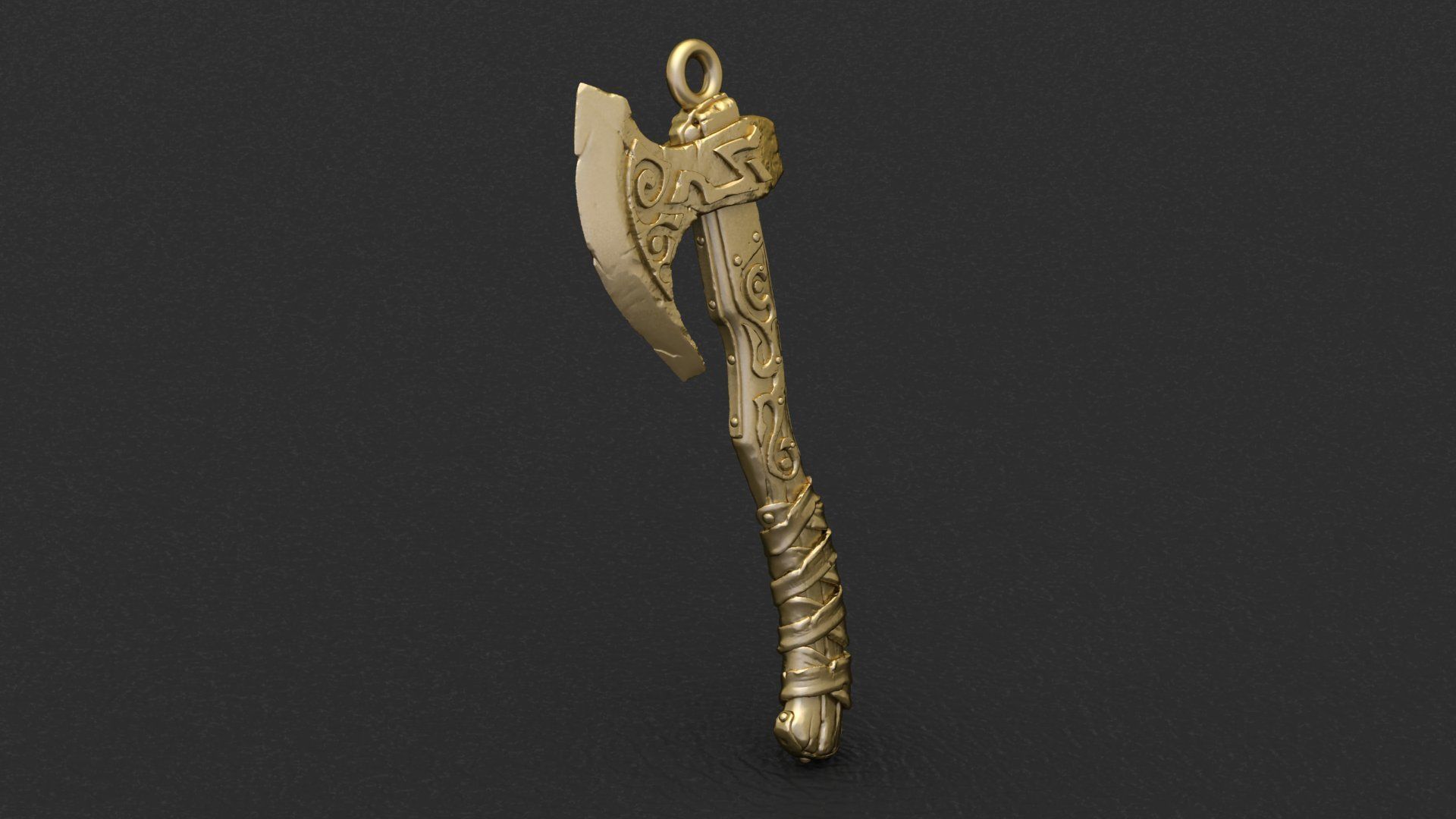 Viking Ax Jewelry 3D print model_2