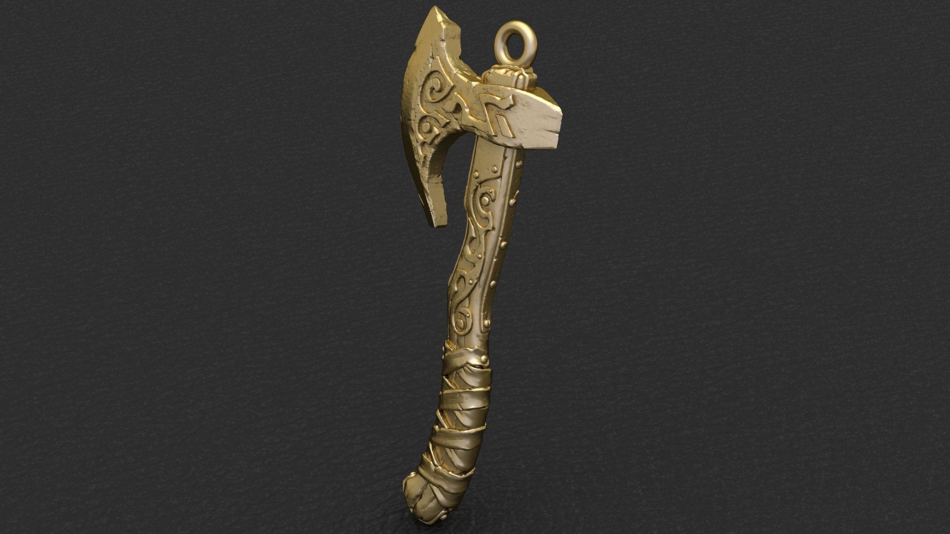 Viking Ax Jewelry 3D print model_1