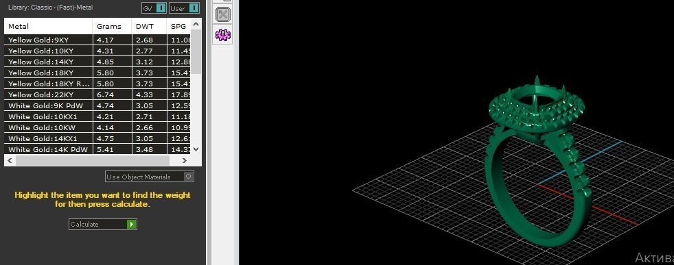 Ring 3D Print Model gold with diamonds 3D print model_6