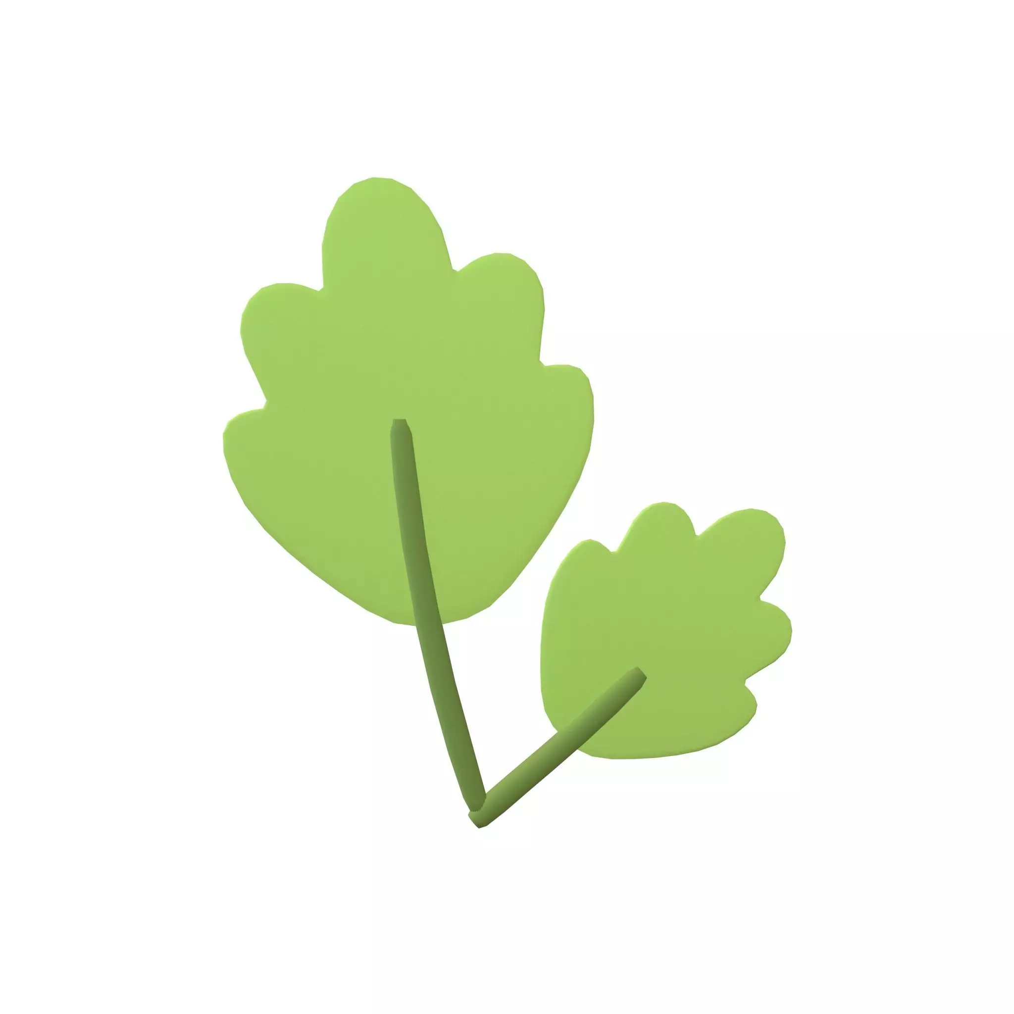 Cartoon Leaf v9 001 Low-poly 3D model_0