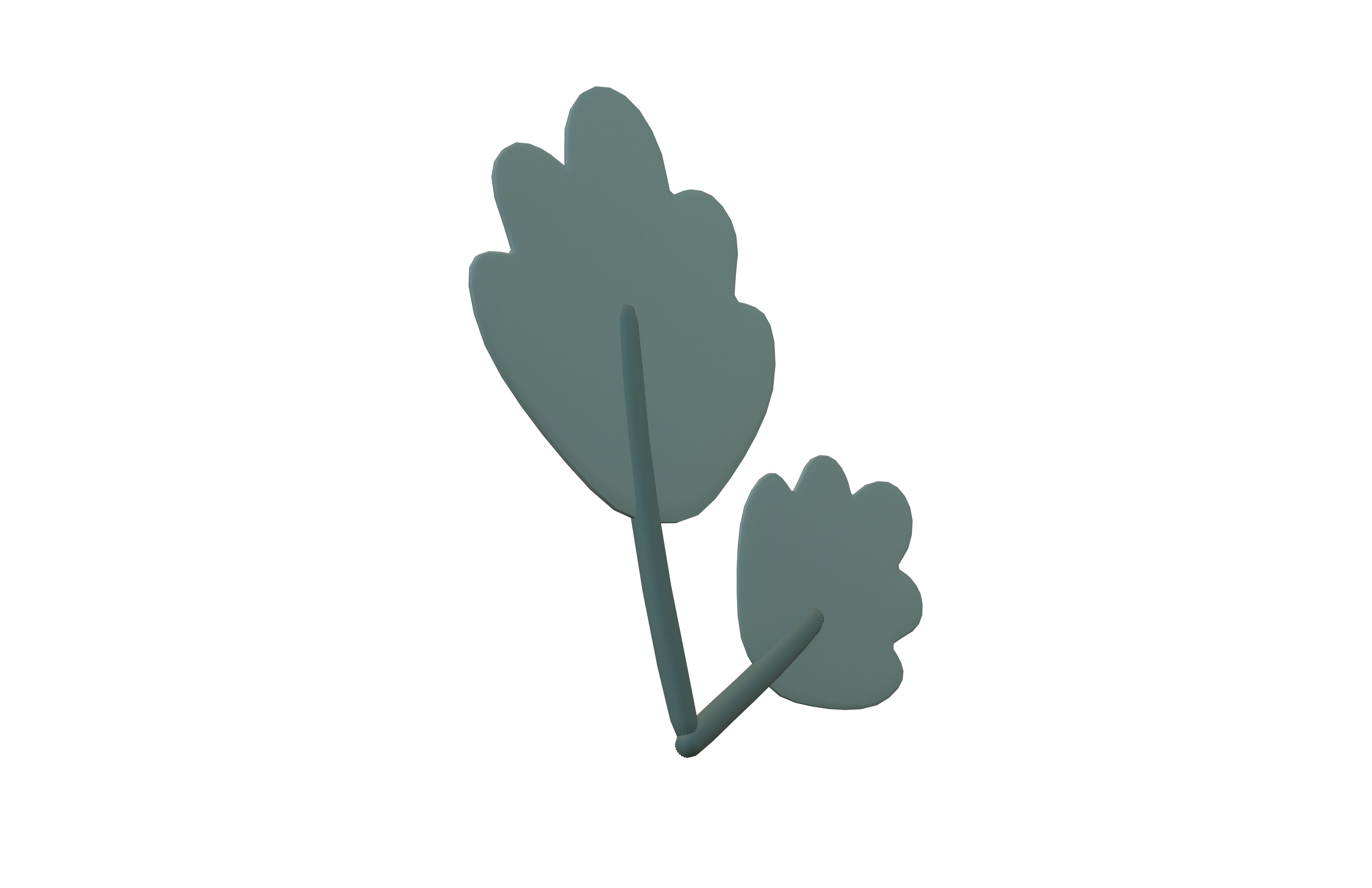 Cartoon Leaf v9 003 Low-poly 3D model_3