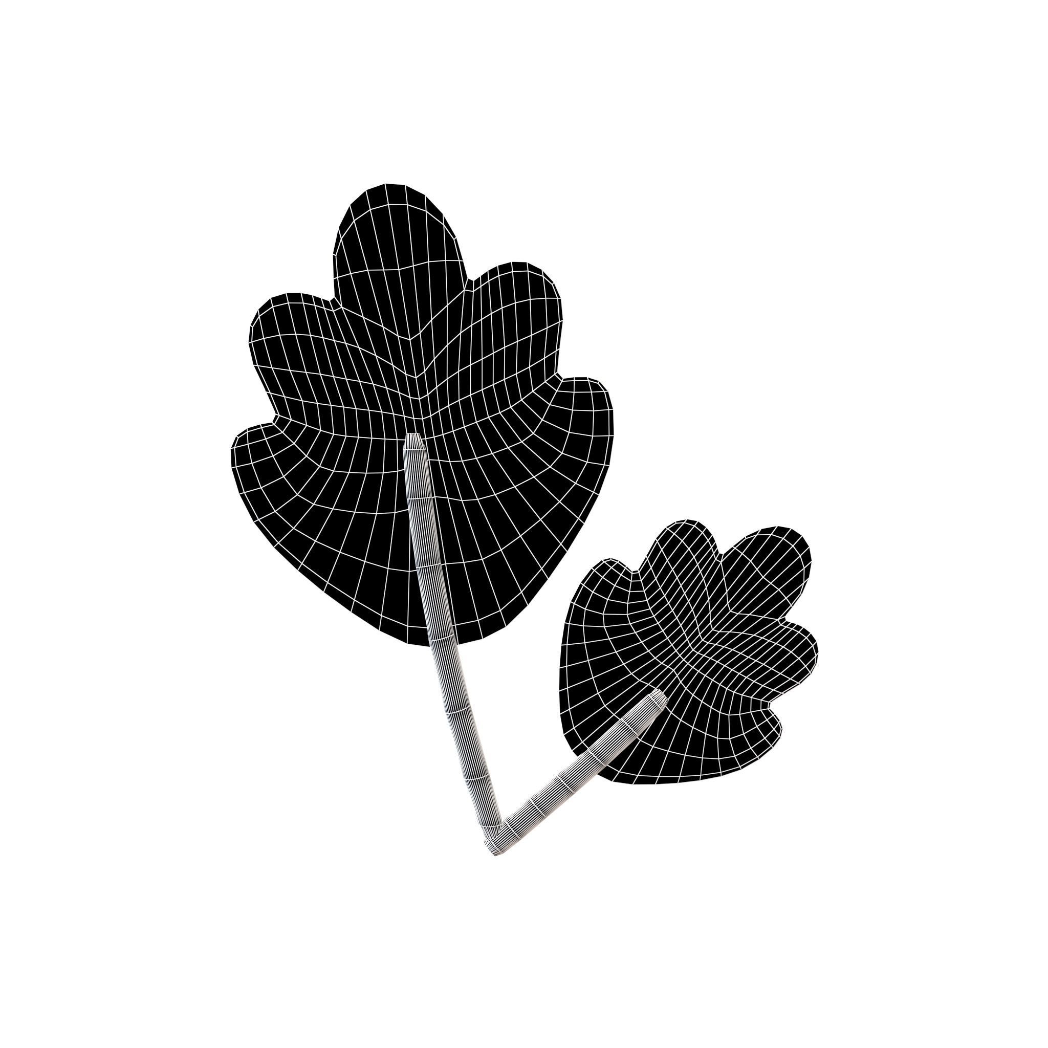 Cartoon Leaf v9 003 Low-poly 3D model_7