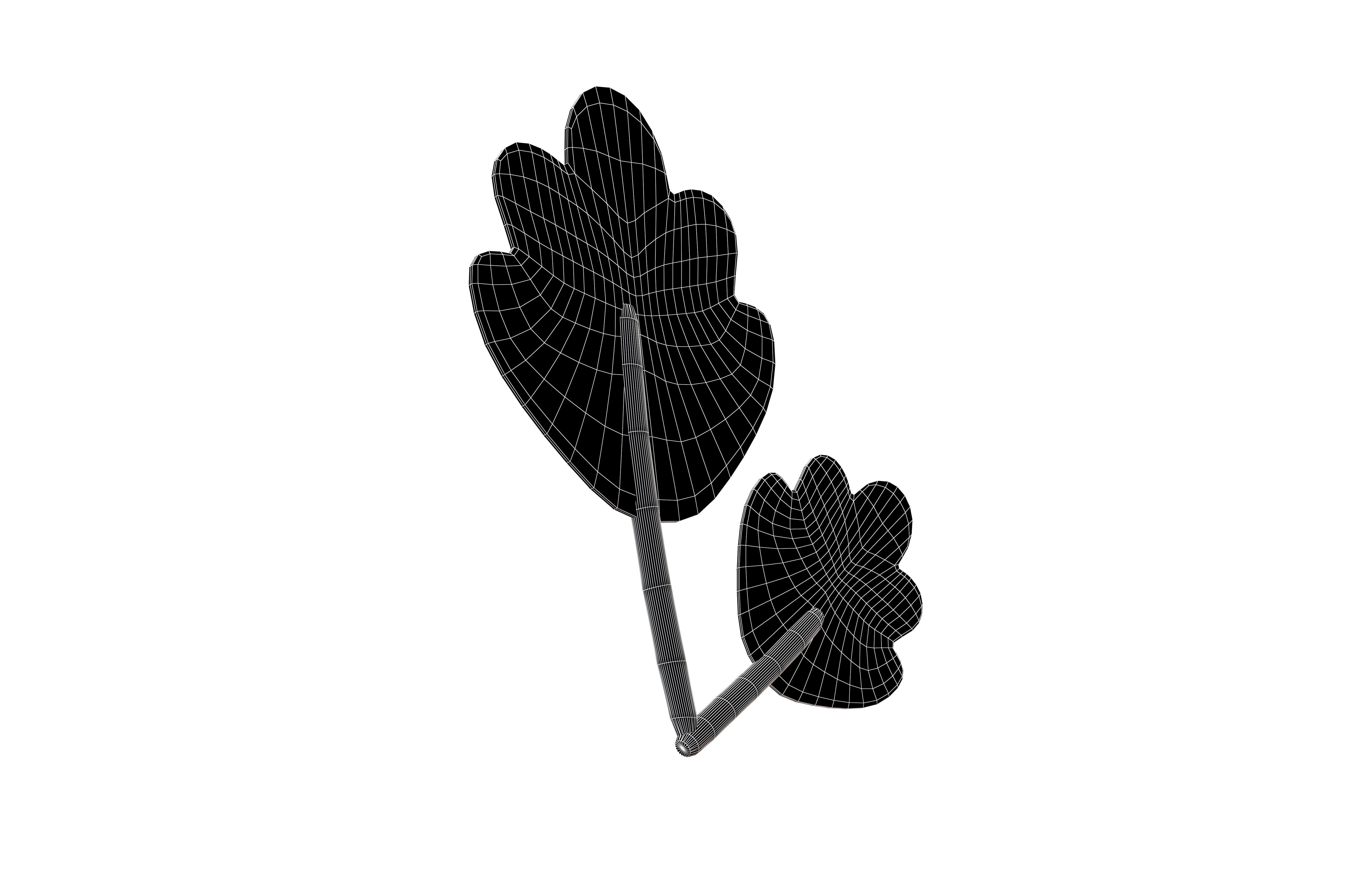 Cartoon Leaf v9 003 Low-poly 3D model_6