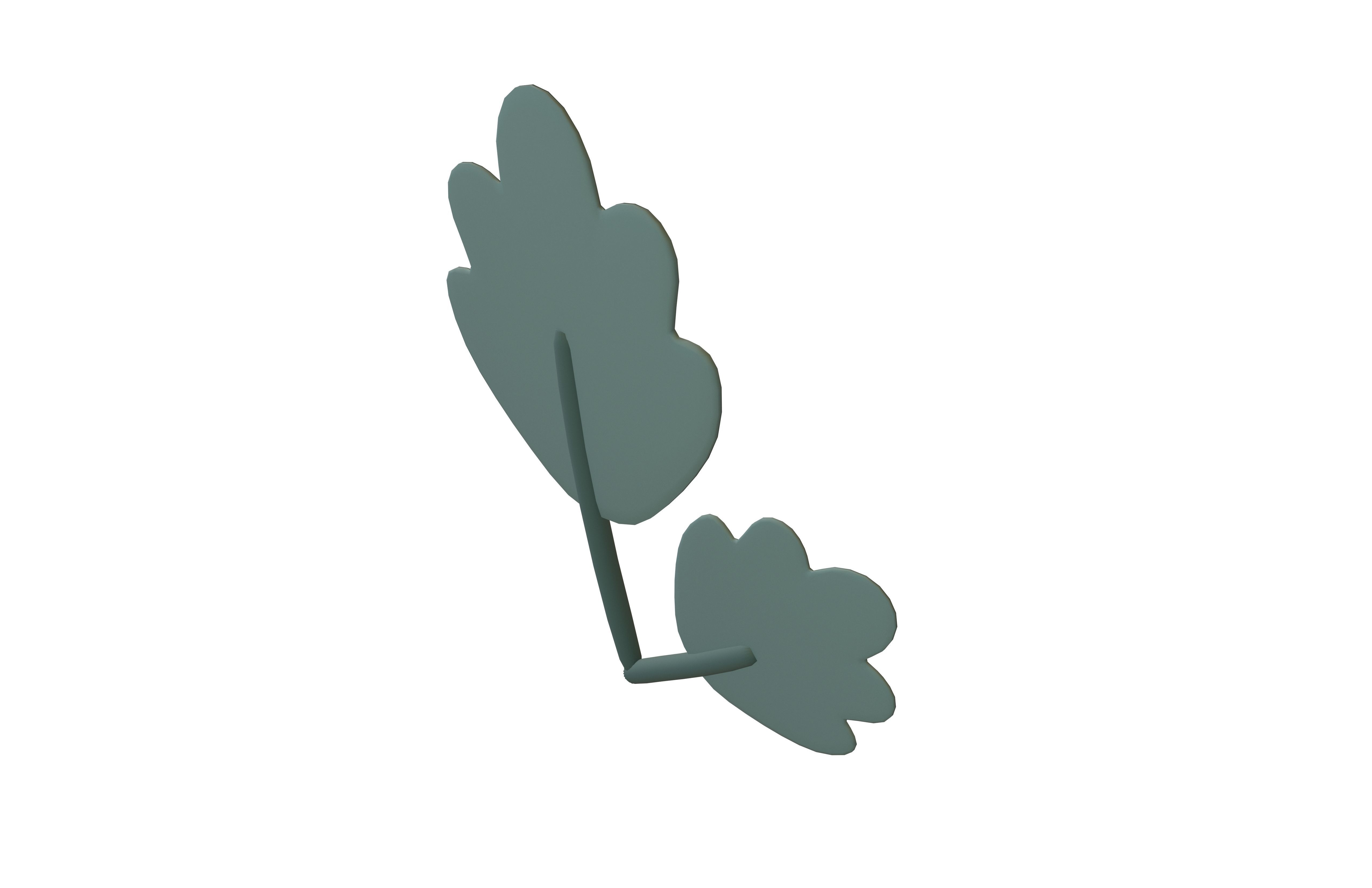 Cartoon Leaf v9 003 Low-poly 3D model_2