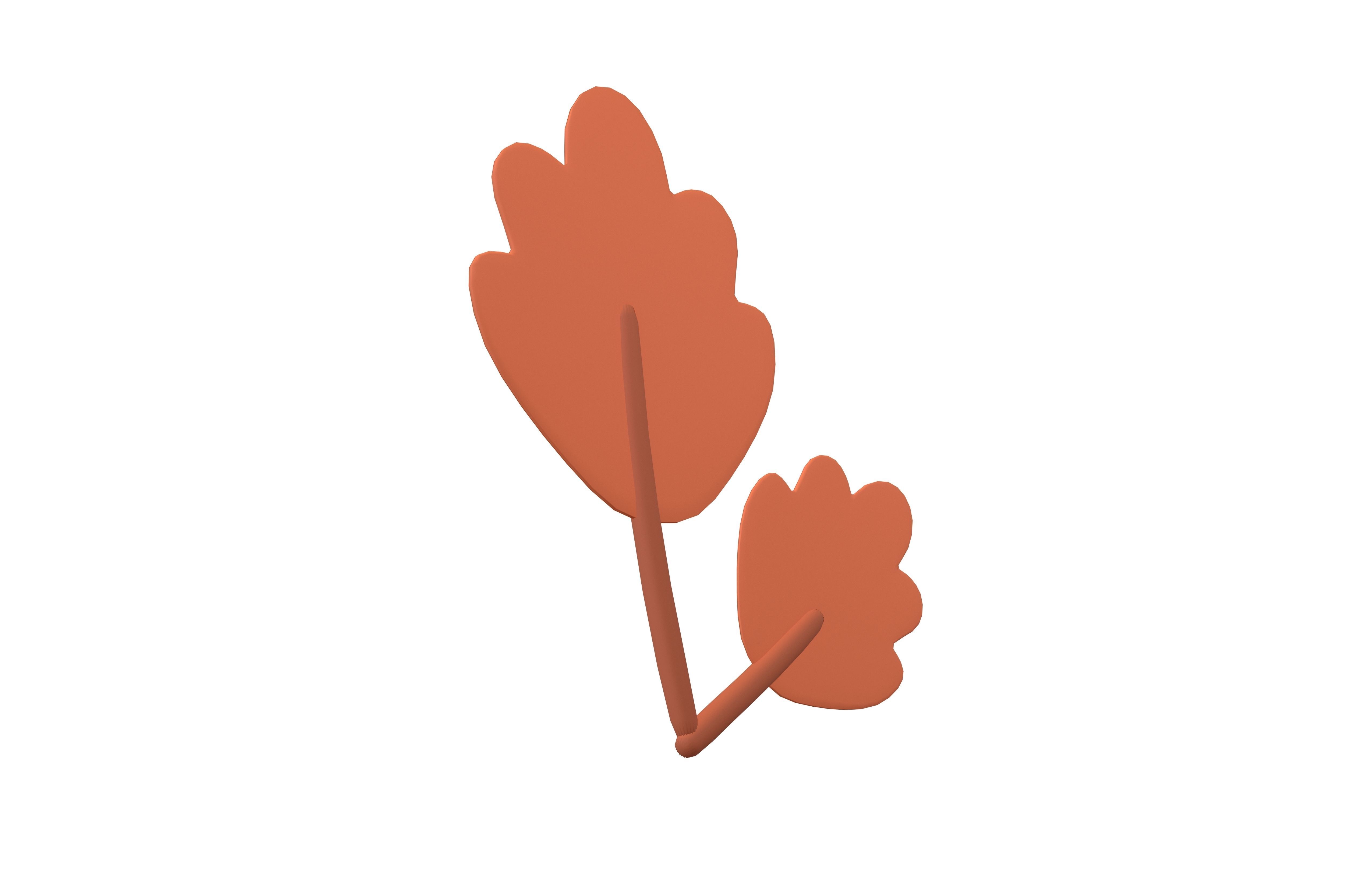 Cartoon Leaf v9 004 Low-poly 3D model_3