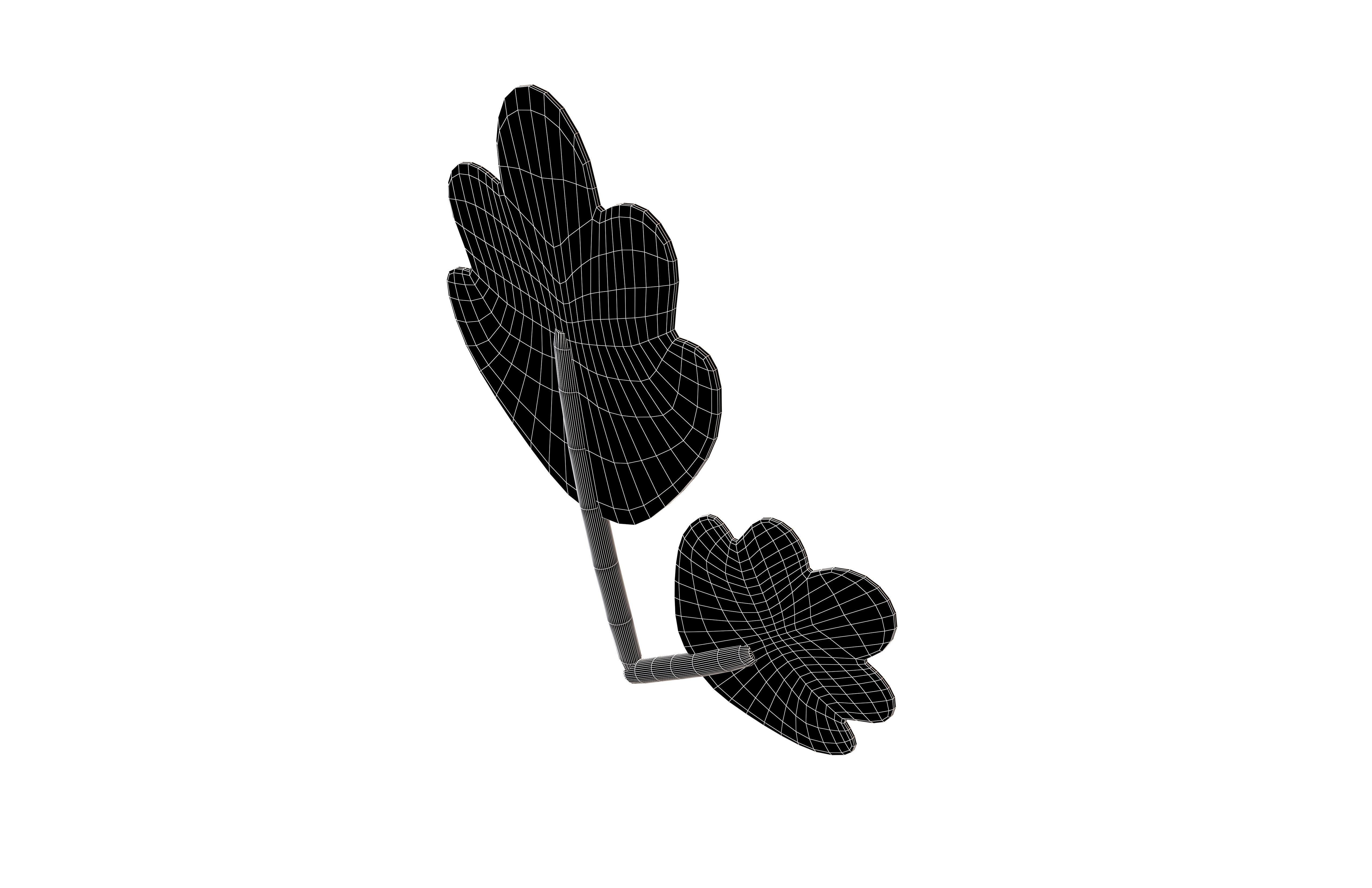Cartoon Leaf v9 004 Low-poly 3D model_5