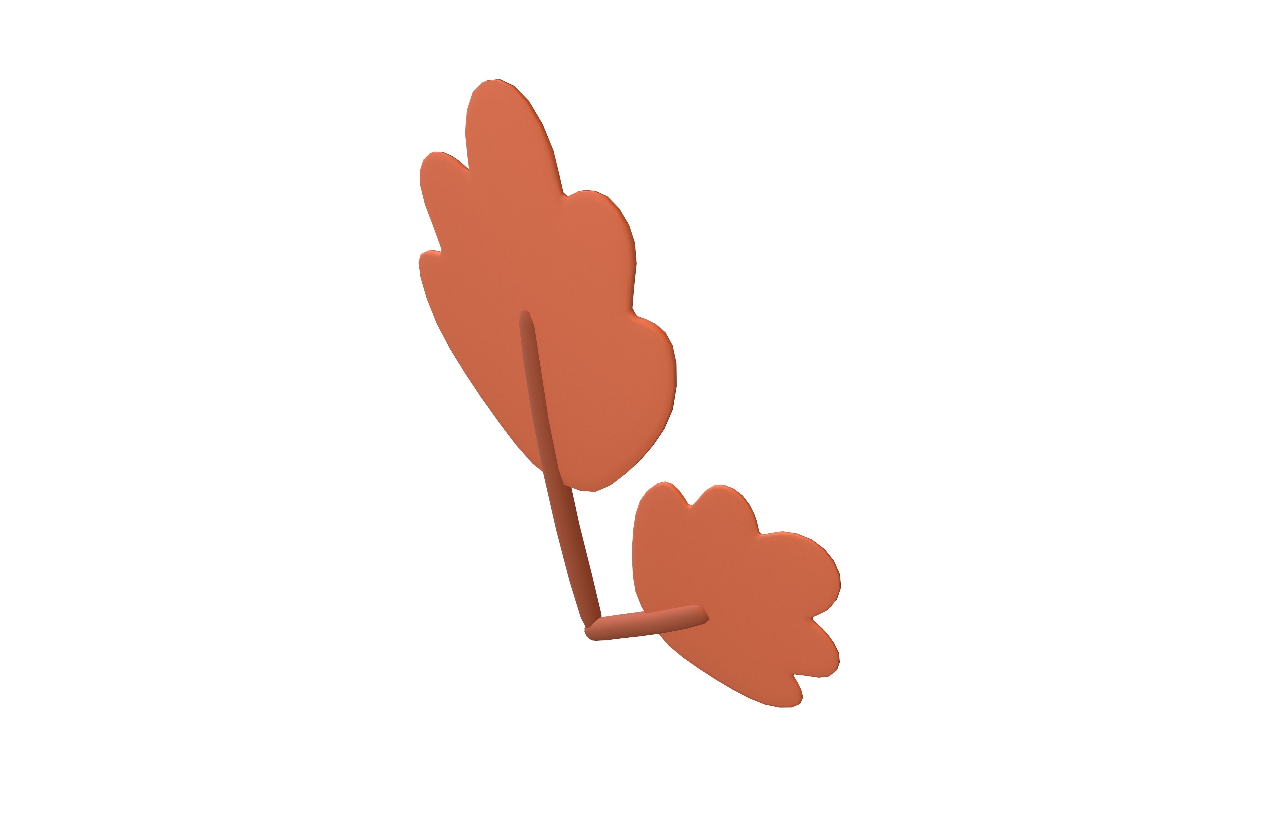 Cartoon Leaf v9 004 Low-poly 3D model_2