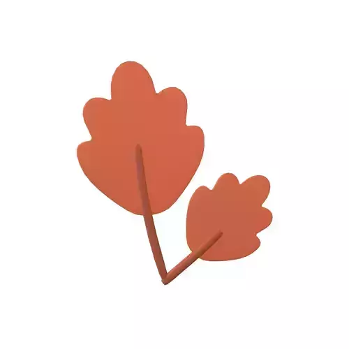 Cartoon Leaf v9 004 Low-poly 3D model