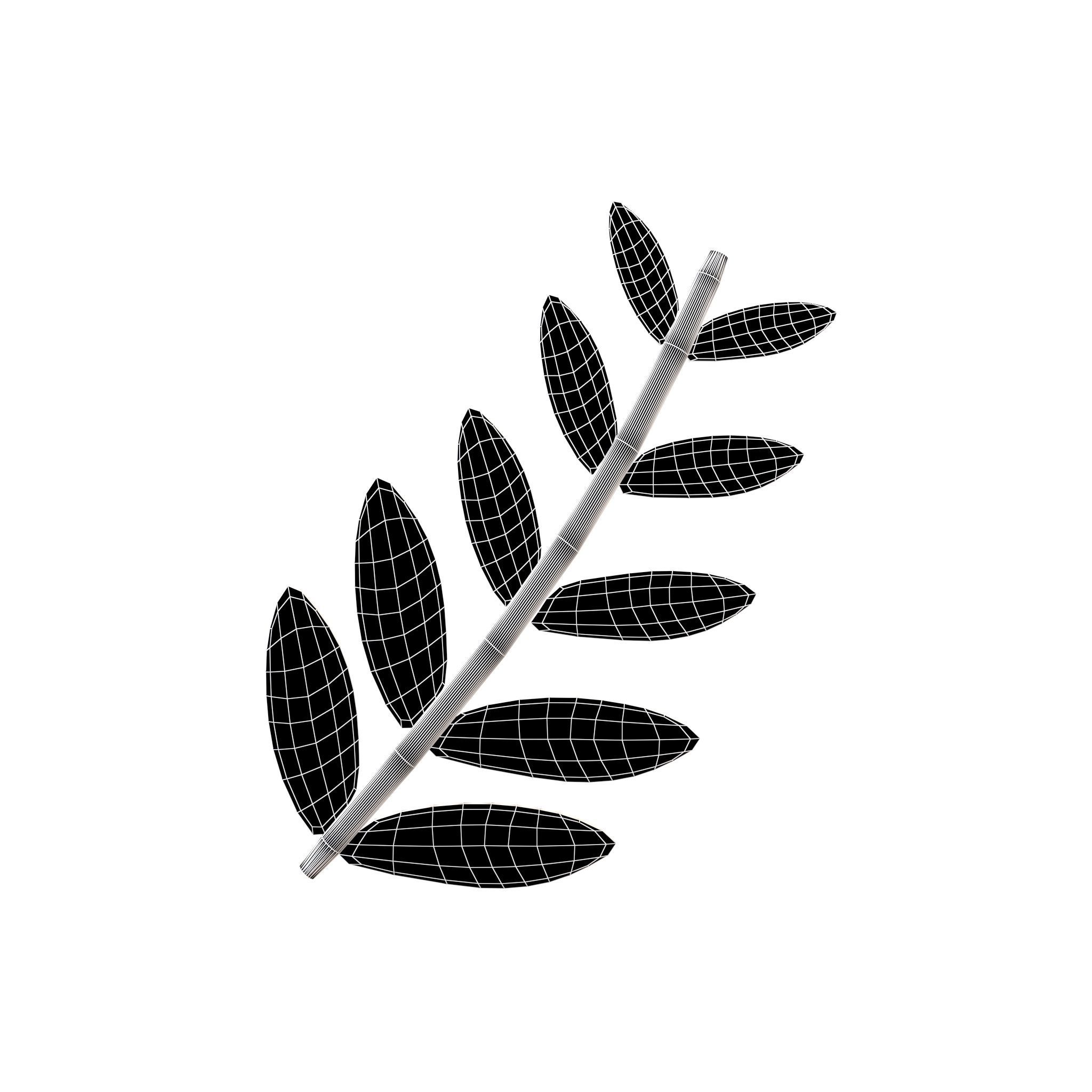 Cartoon Leaf v10 001 Low-poly 3D model_7