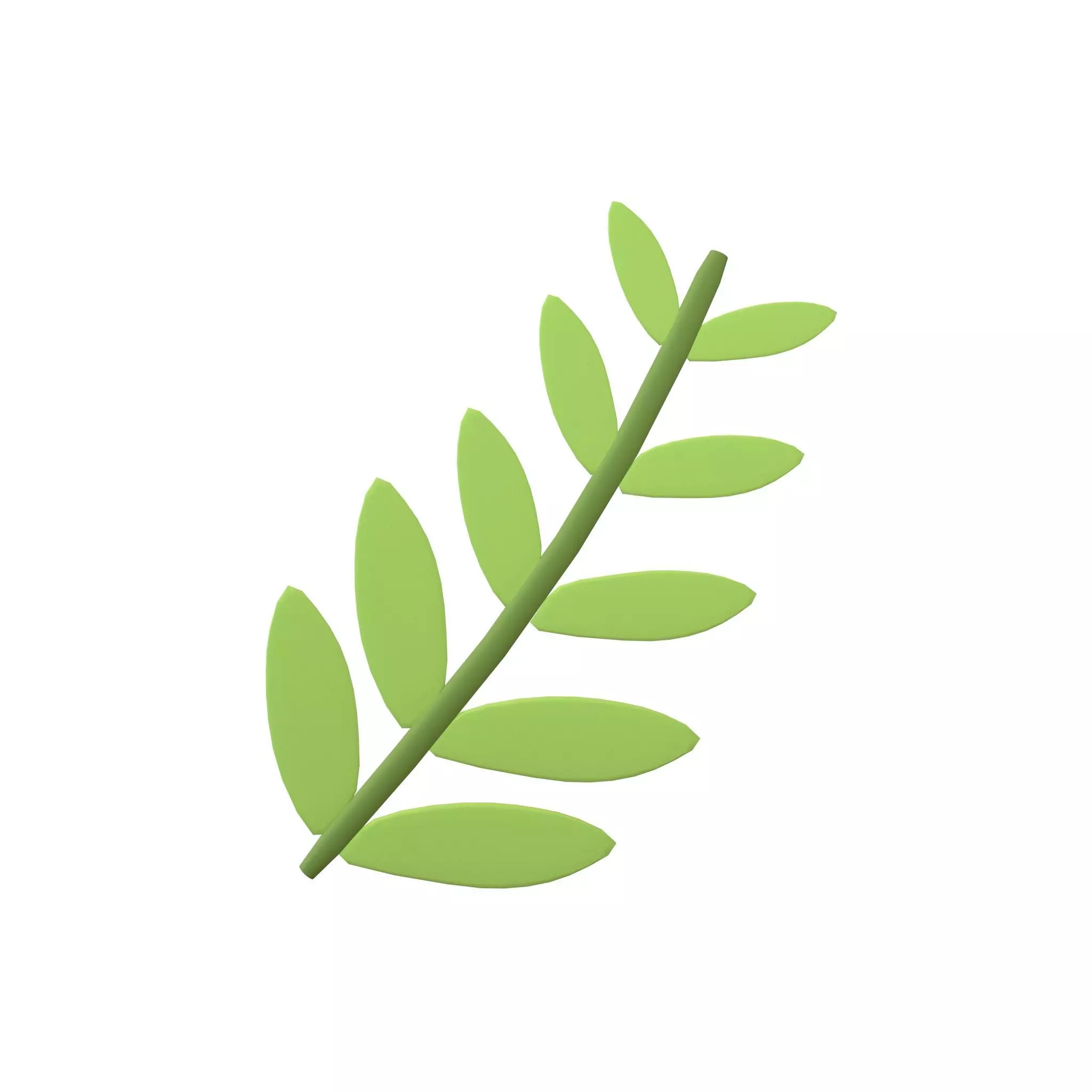 Cartoon Leaf v10 001 Low-poly 3D model_0