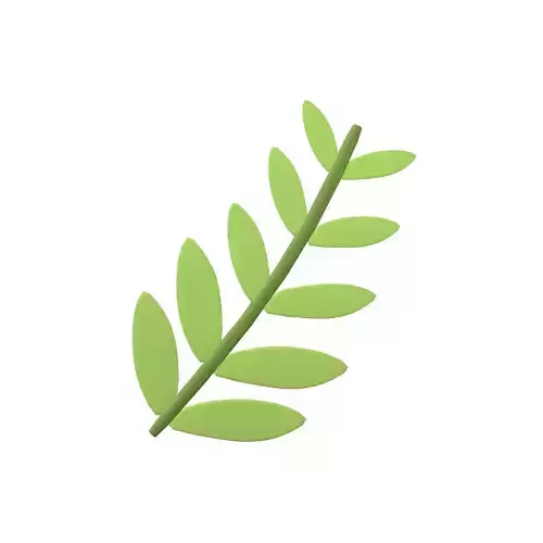 Cartoon Leaf v10 001 Low-poly 3D model