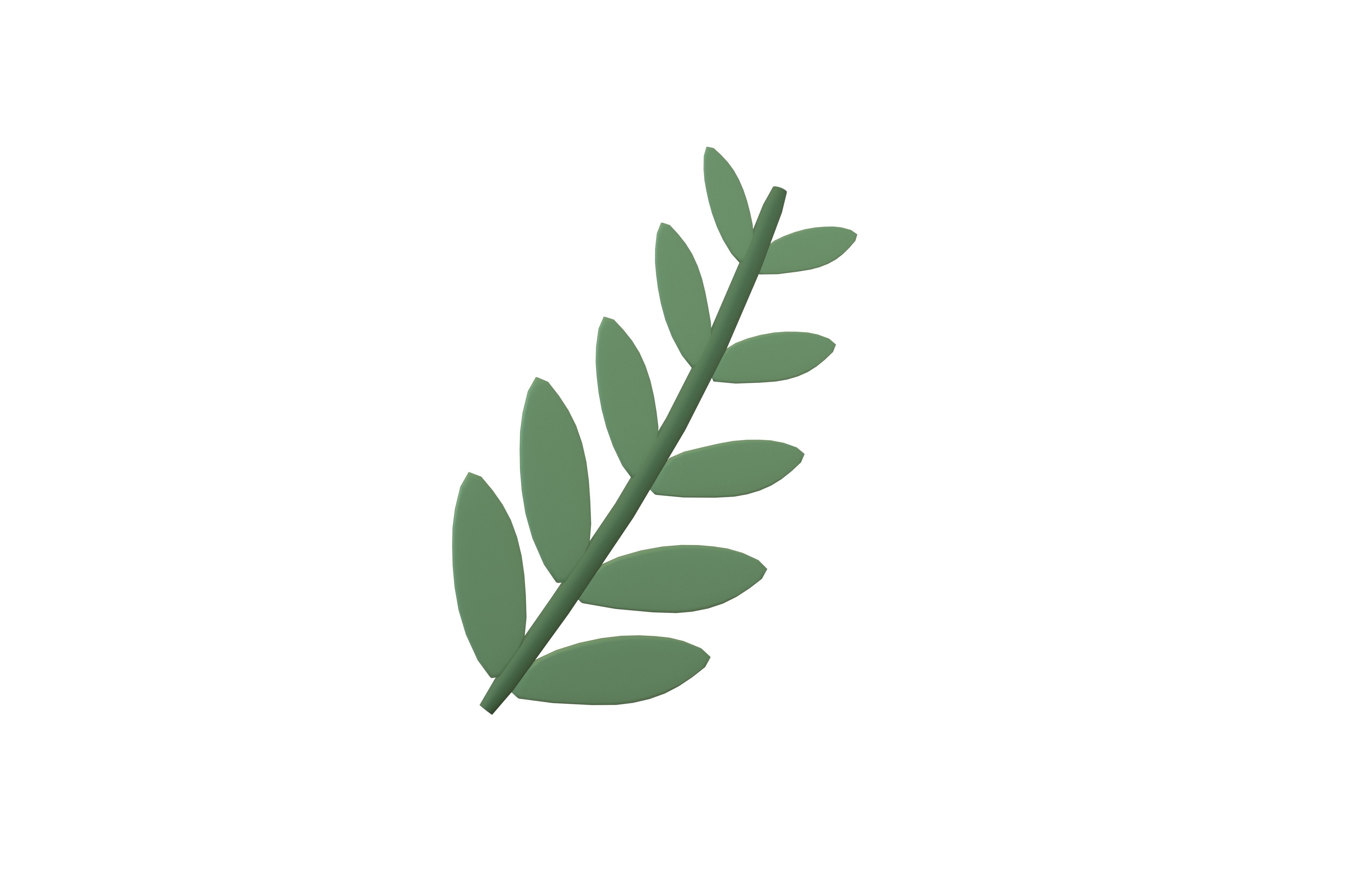 Cartoon Leaf v10 002 Low-poly 3D model_1