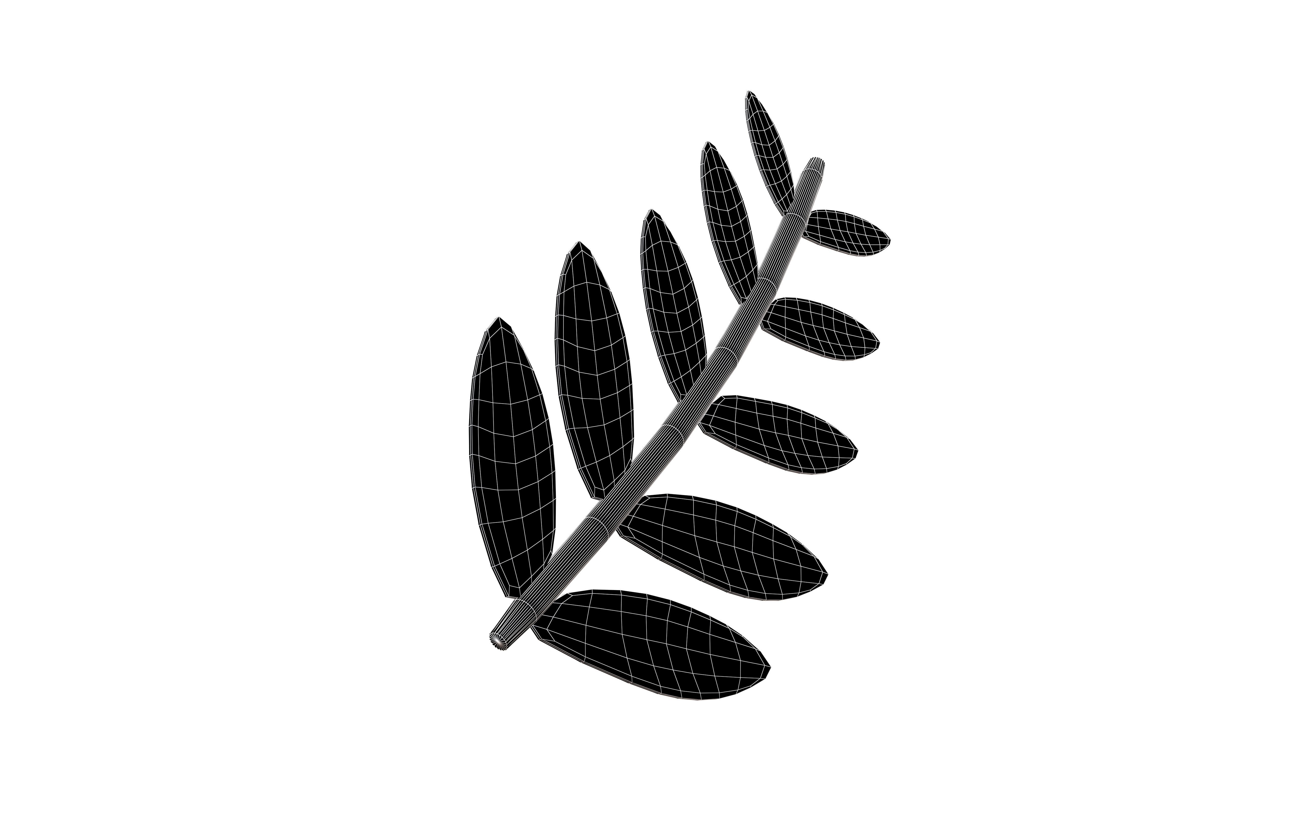 Cartoon Leaf v10 005 Low-poly 3D model_6