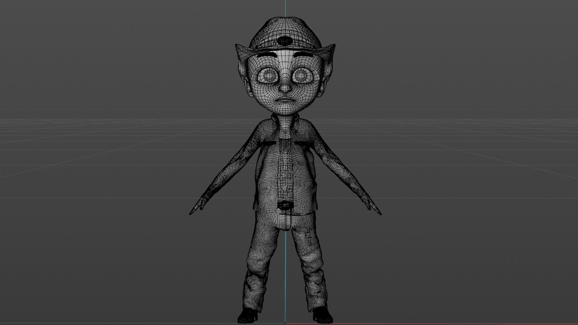 Cartoon Cowboy Rigged 3D model_30