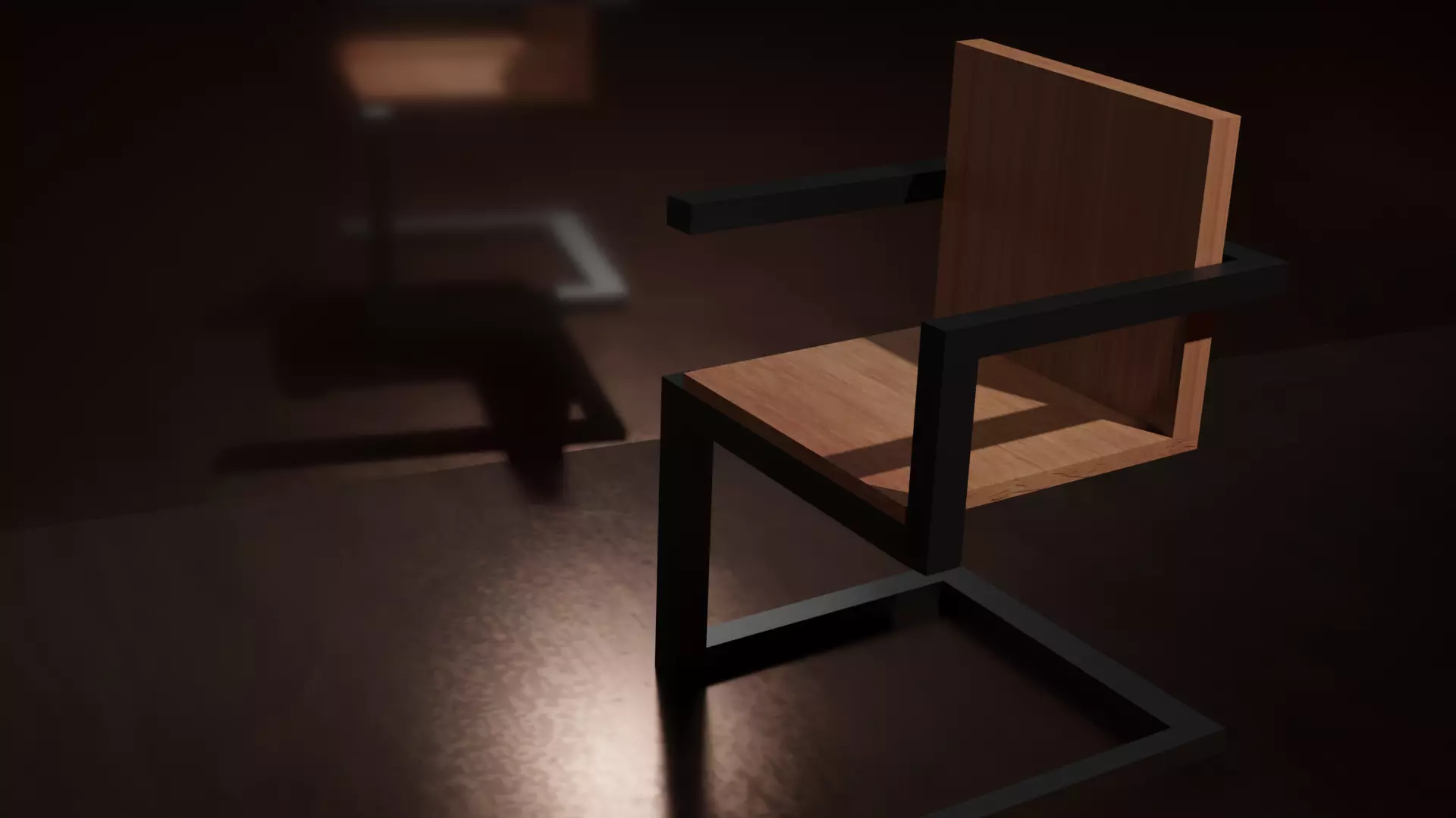 Chair wooden Free 3D model