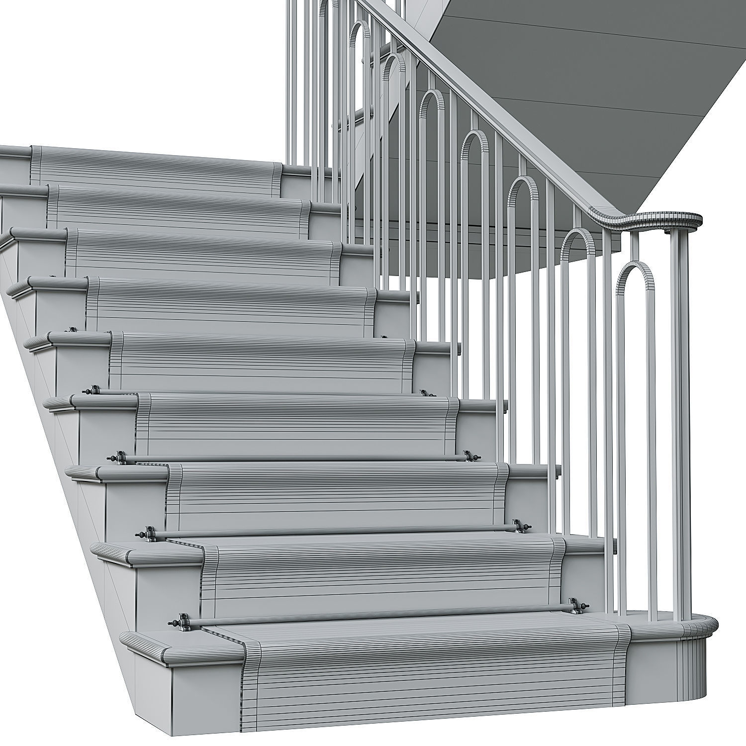 Neoclassical staircase 3 3D model_4