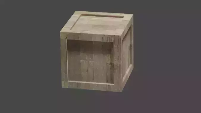 Wooden Box 3D Model 3D model