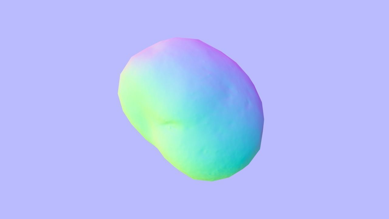 Potato Low-poly 3D model_5
