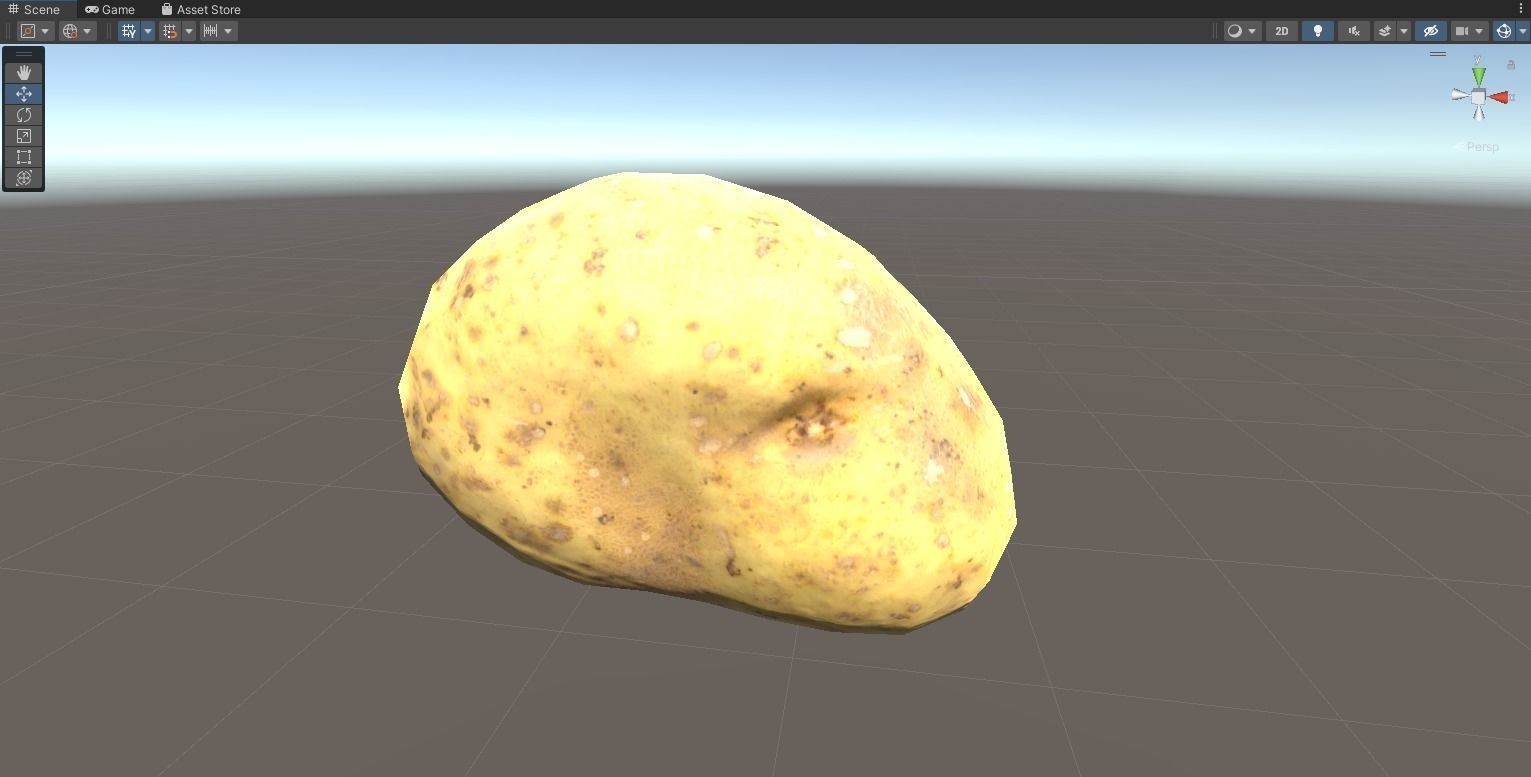 Potato Low-poly 3D model_17