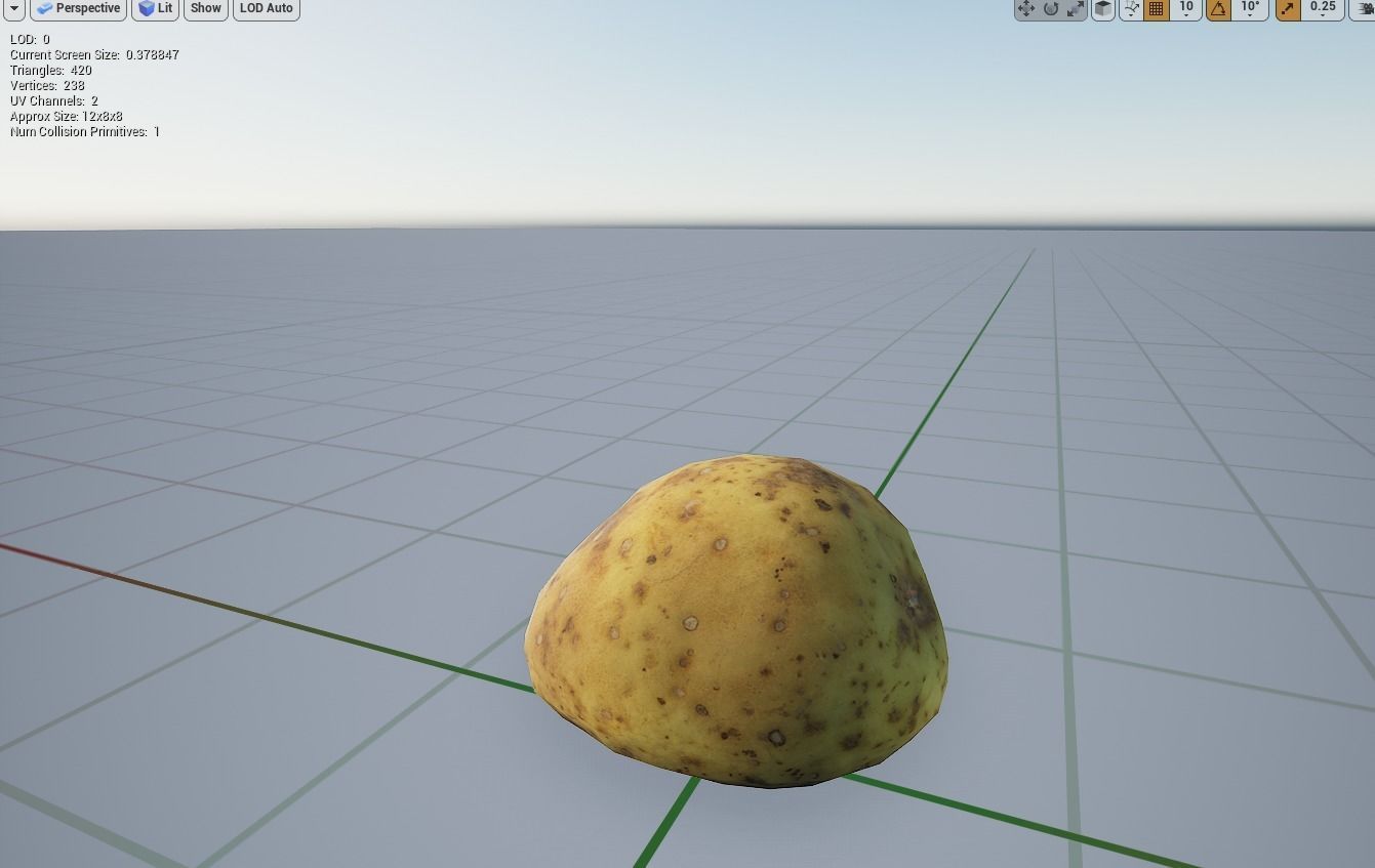 Potato Low-poly 3D model_15