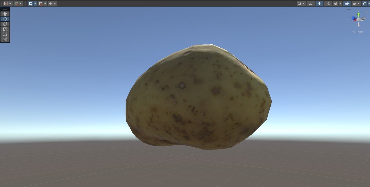 Potato Low-poly 3D model_16