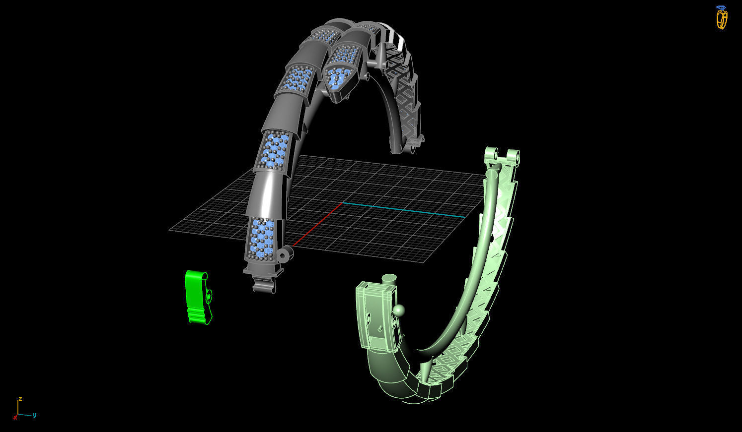 Snake Clamp 3D print model_8