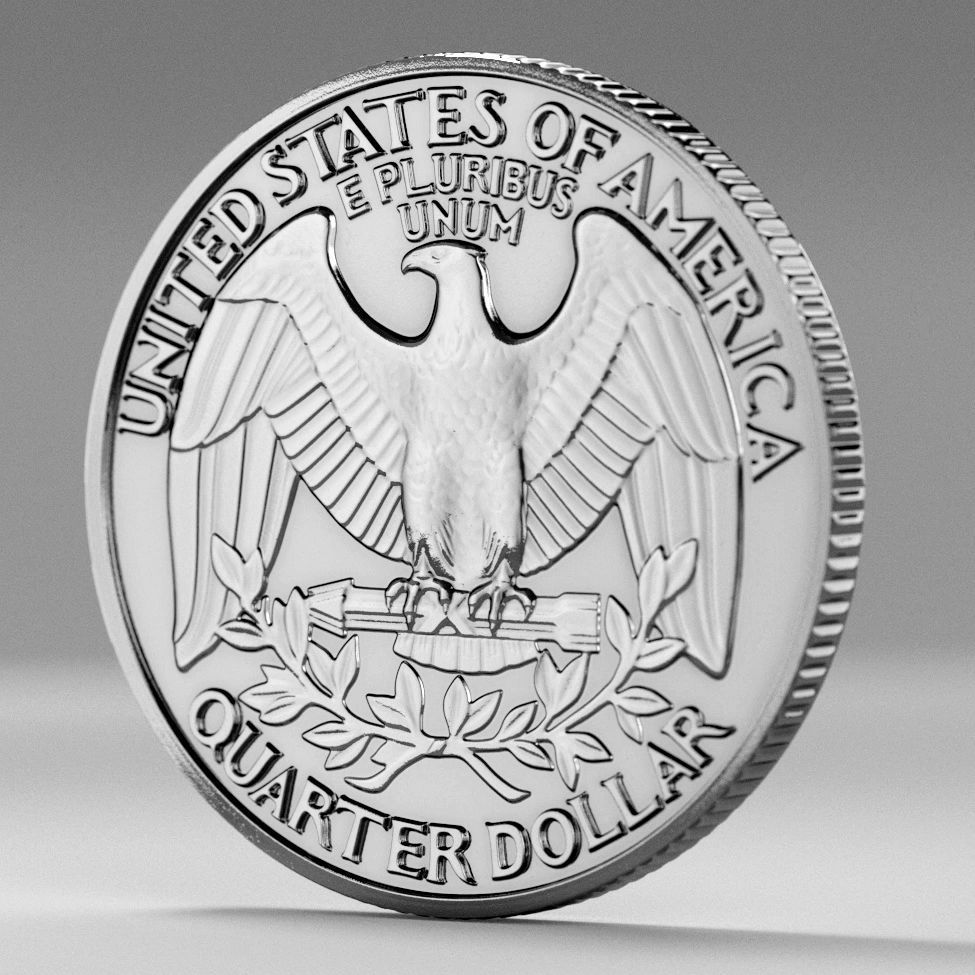 Quarter Dollar 3D model_5