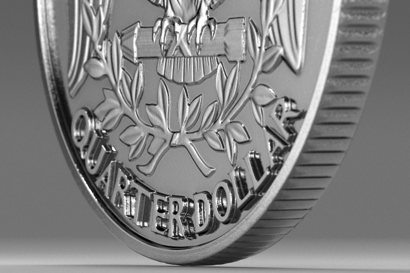 Quarter Dollar 3D model_8