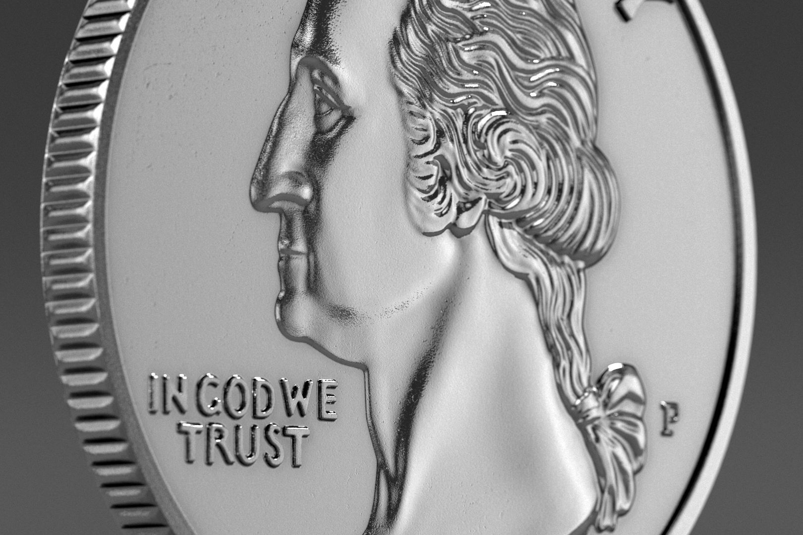 Quarter Dollar 3D model_7