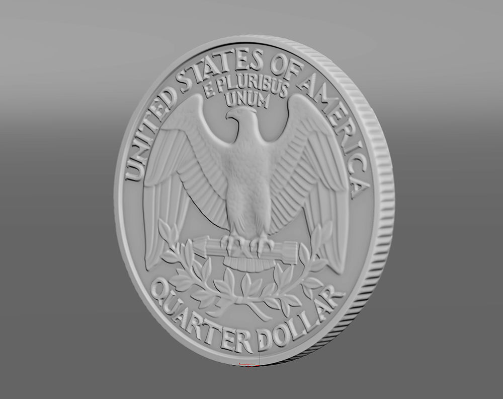 Quarter Dollar 3D model_15