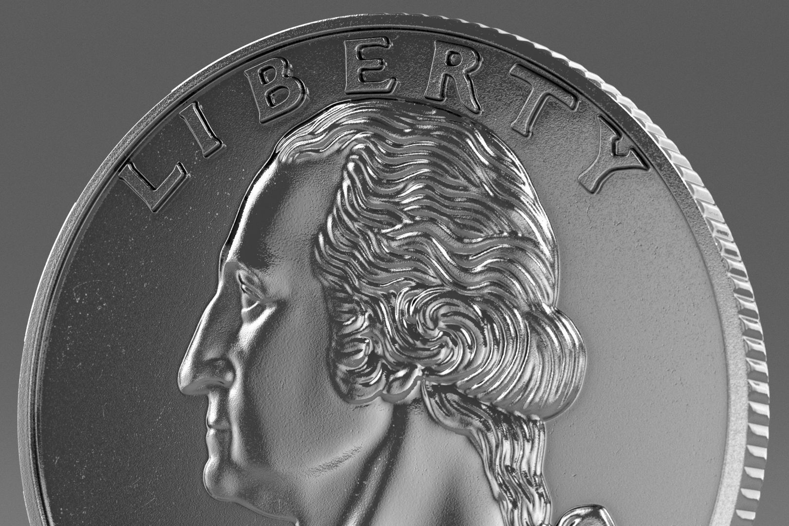 Quarter Dollar 3D model_4