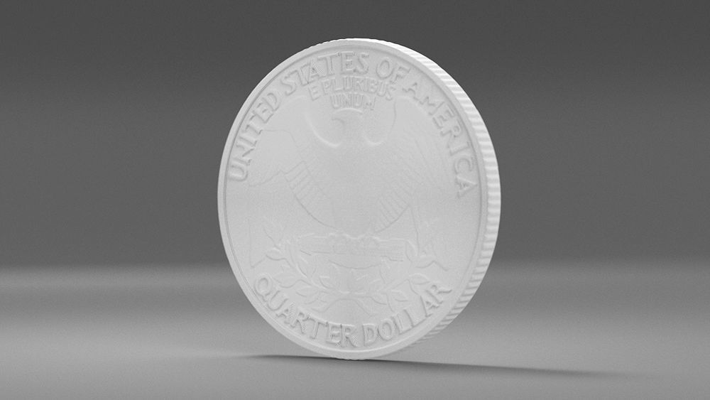Quarter Dollar 3D model_13