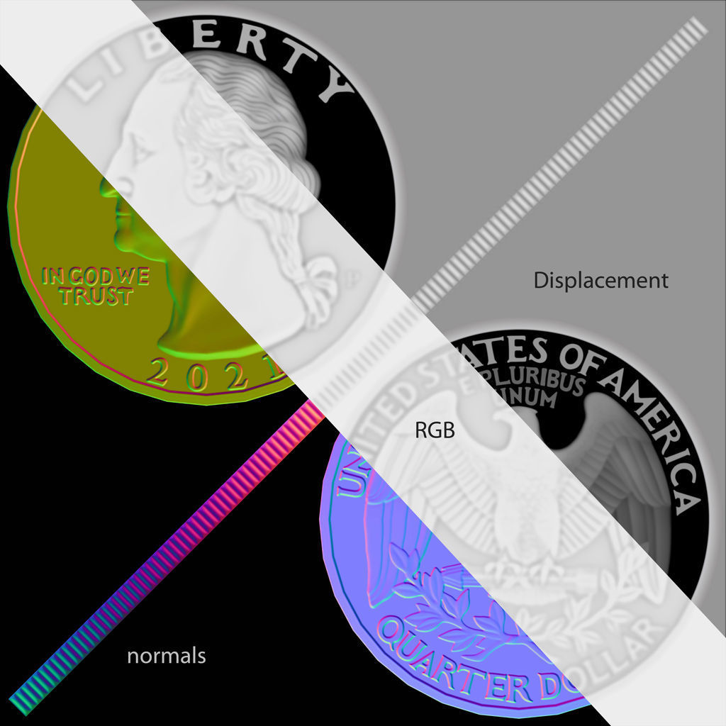 Quarter Dollar 3D model_17