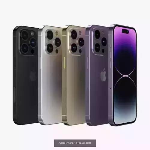 Apple iPhone 14 and 14  Pro  3D Model Collection
