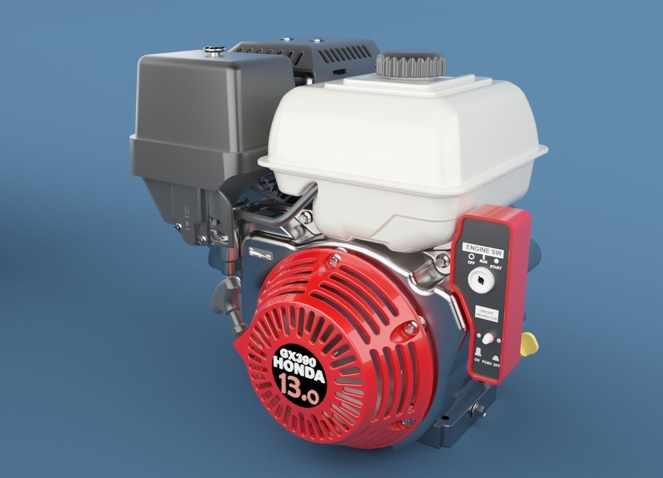 Honda Engine 3D model_4