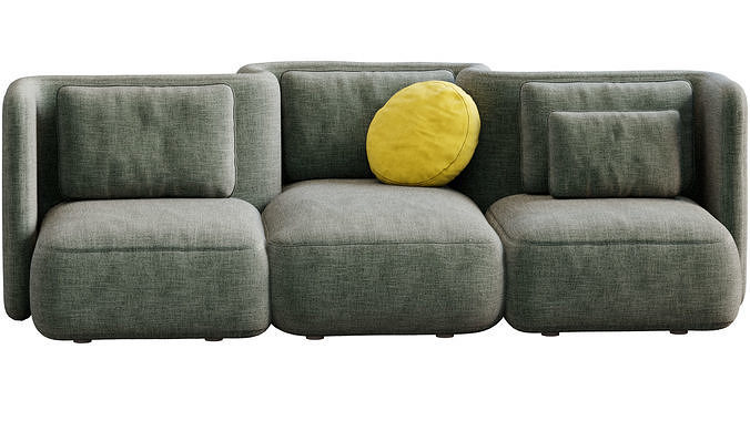 Sofa Gala By Saba 3D model 6